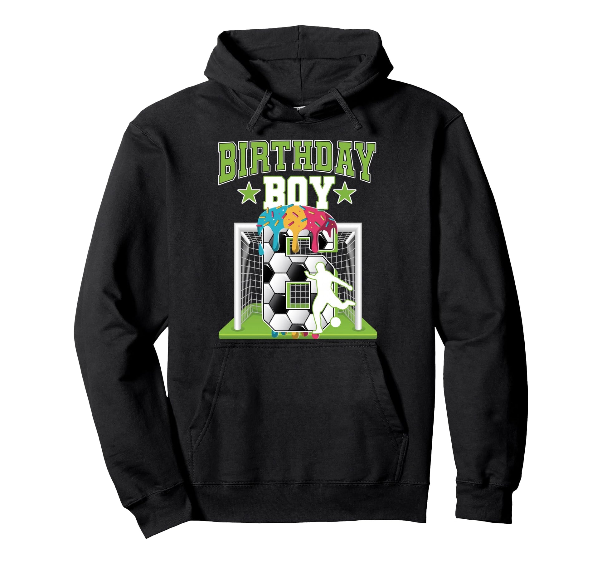 Soccer 6Th Birthday 6 Year Old Ice Cream Hoodie - Unique Graphic Men Women - T-Shirt, Sweatshirt, Hoodie