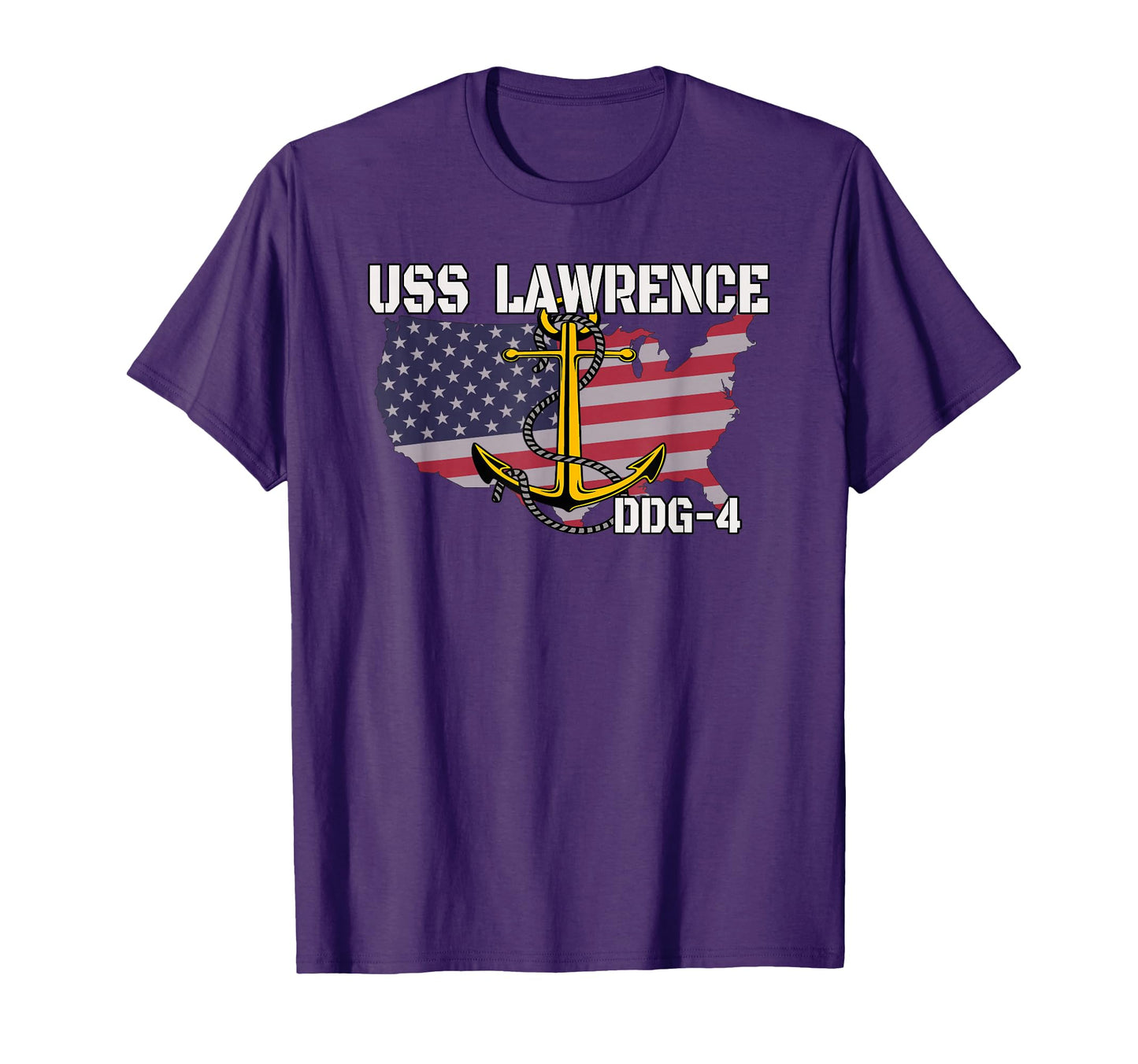 Uss Lawrence Ddg 4 Destroyer Veterans Day T-Shirt - Novelty Apparel Unisex - T-Shirt, Sweatshirt, Hoodie