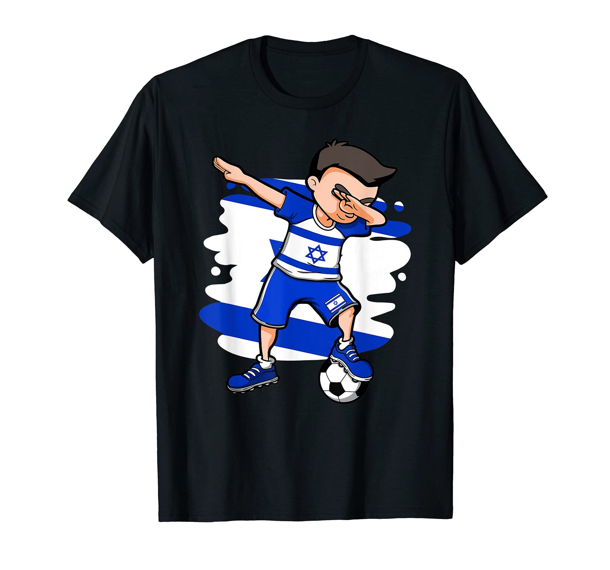 Dabbing Soccer Israel Jersey T-Shirt - Aesthetic Graphic for Adults - T-Shirt, Sweatshirt, Hoodie