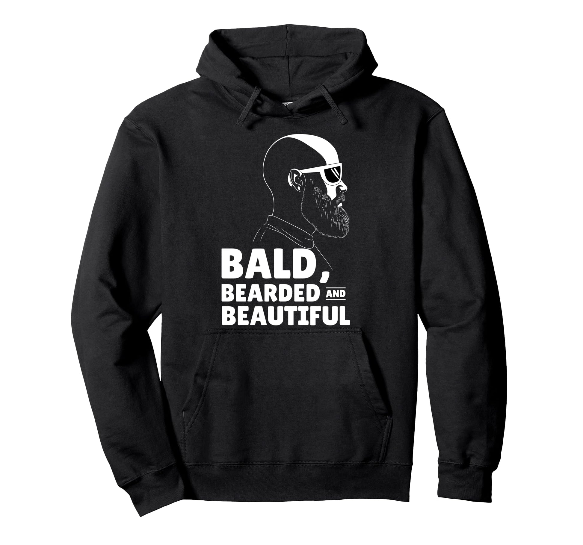 Bald Bearded Beautiful Grandfather Hoodie - Custom Art Print Men Women - T-Shirt, Sweatshirt, Hoodie