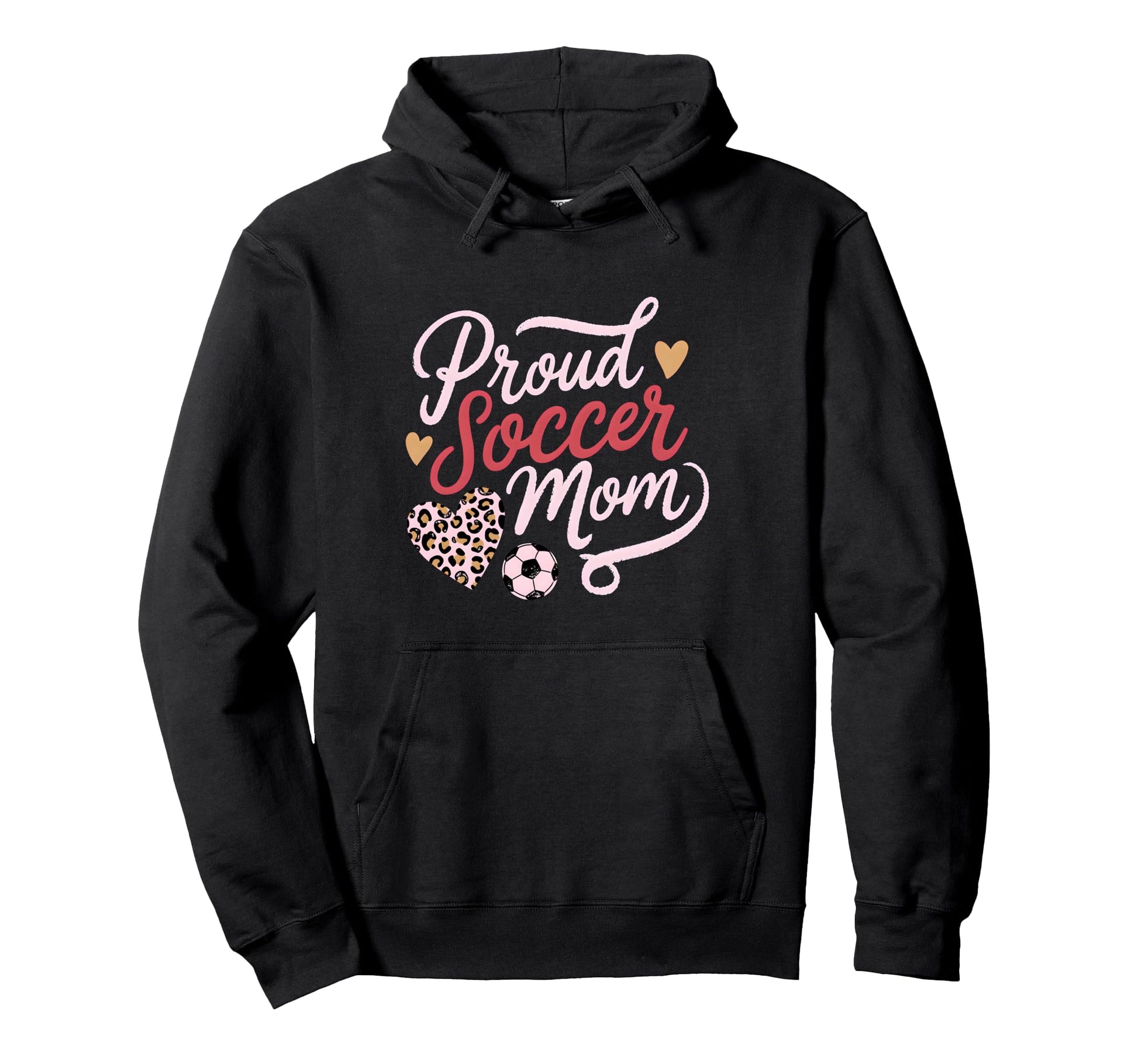 Proud Soccer Mom Leopard Family Hoodie - Custom Art Print Unisex - T-Shirt, Sweatshirt, Hoodie
