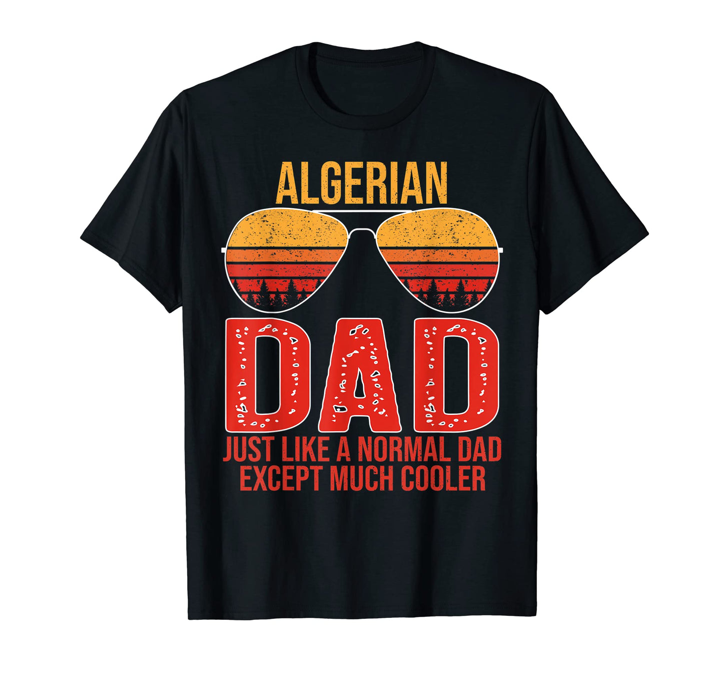 Mens Algerian Dad Sunglasses Algeria T-Shirt - Graphic Print for Adults - T-Shirt, Sweatshirt, Hoodie