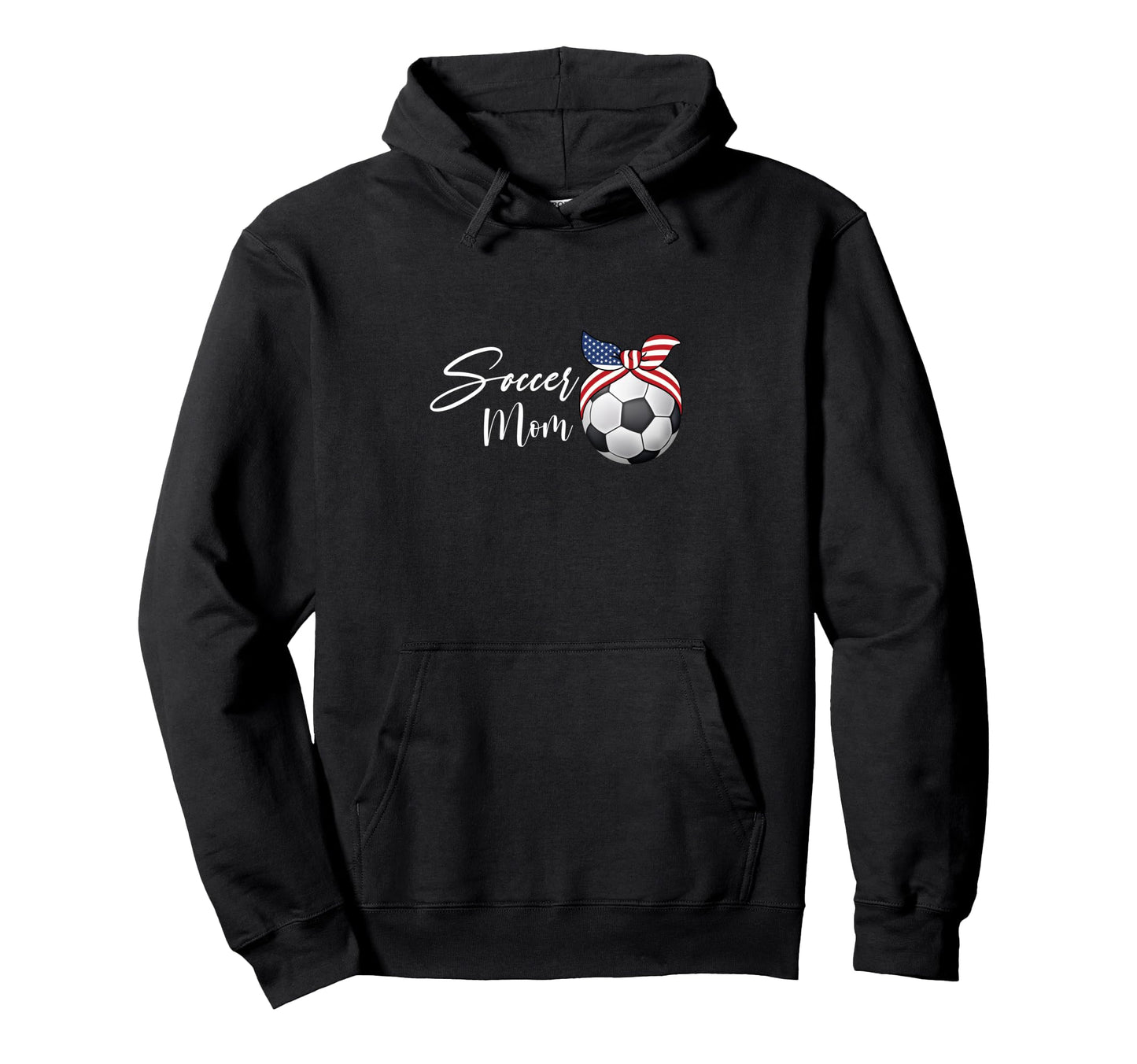 Soccer Mom American Flag Ball Hoodie - Minimalist Print for Adults - T-Shirt, Sweatshirt, Hoodie