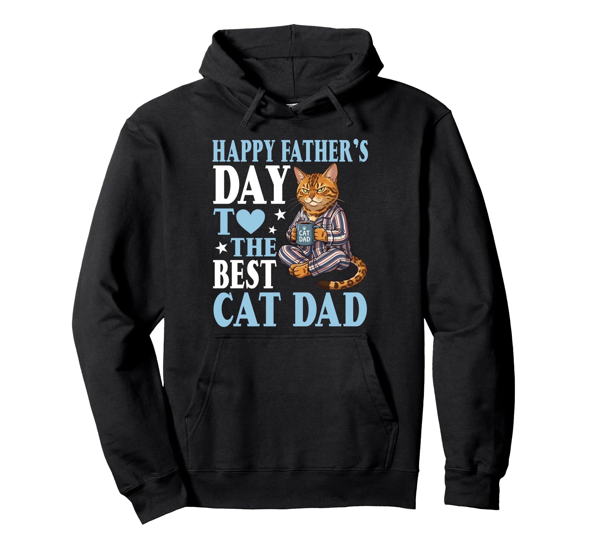 Happy Fathers Day To Best Bengal Cat Hoodie - Minimalist Print for Adults - T-Shirt, Sweatshirt, Hoodie