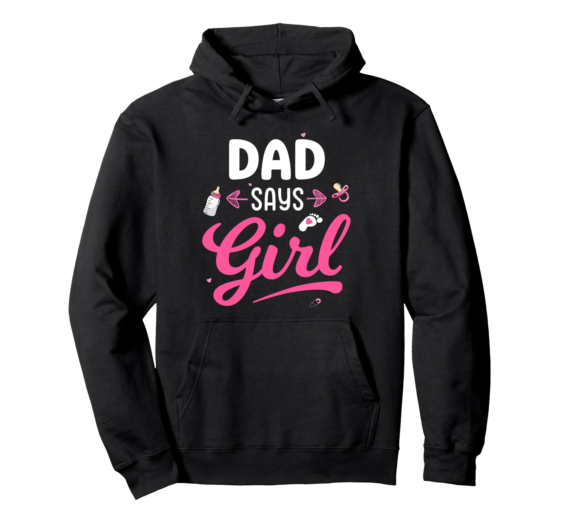 Gender Reveal Dad Says Matching Hoodie - Aesthetic Graphic for Adults - T-Shirt, Sweatshirt, Hoodie