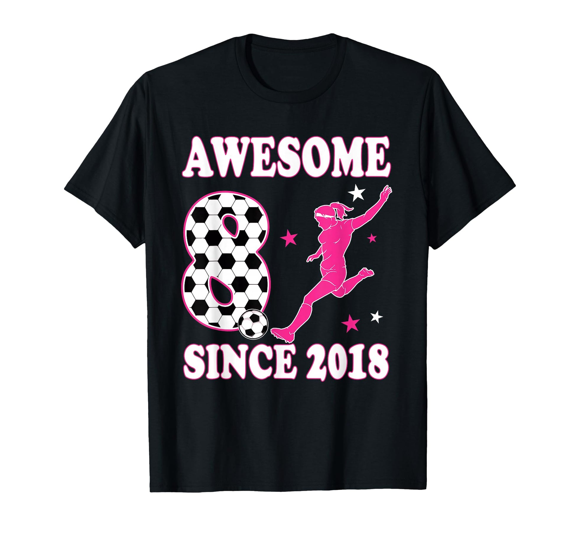 8 Year Old Awesome Since 2018 T-Shirt - Minimalist Print Men Women - T-Shirt, Sweatshirt, Hoodie