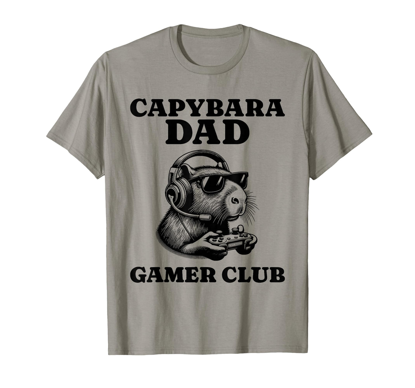 Capybara Dad Gamer Club Video Games T-Shirt - Novelty Apparel Men Women - T-Shirt, Sweatshirt, Hoodie
