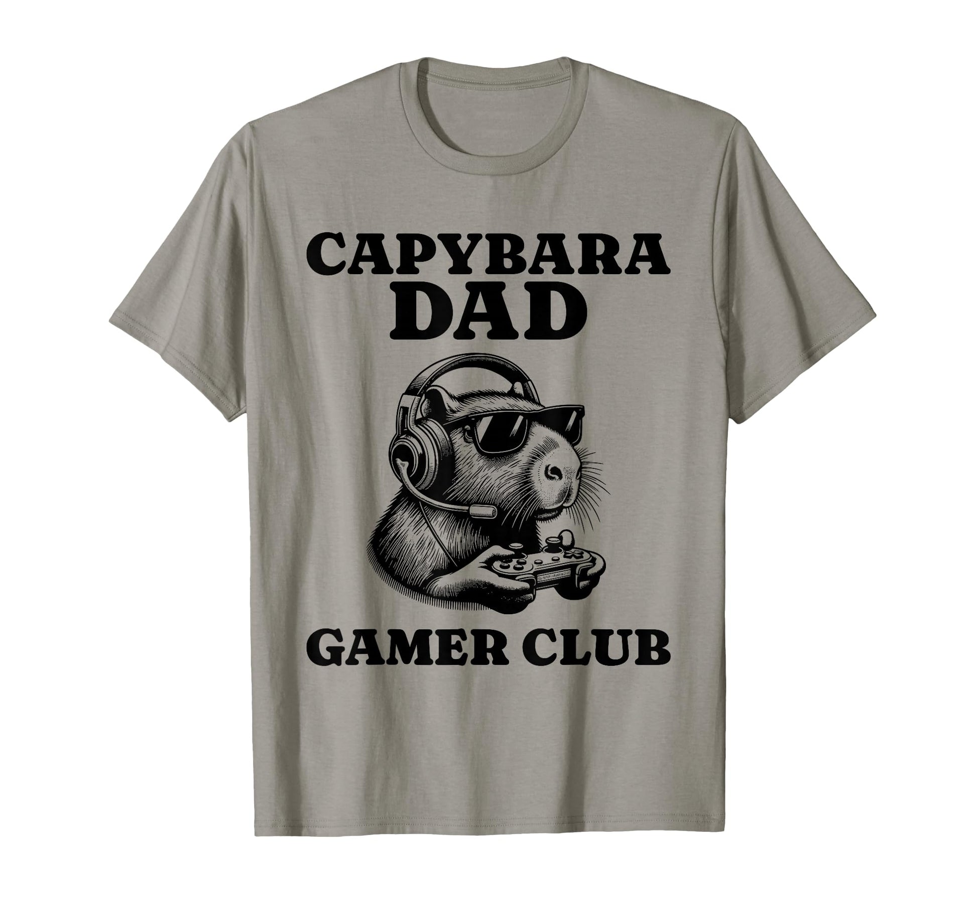 Capybara Dad Gamer Club Video Games T-Shirt - Novelty Apparel Men Women - T-Shirt, Sweatshirt, Hoodie