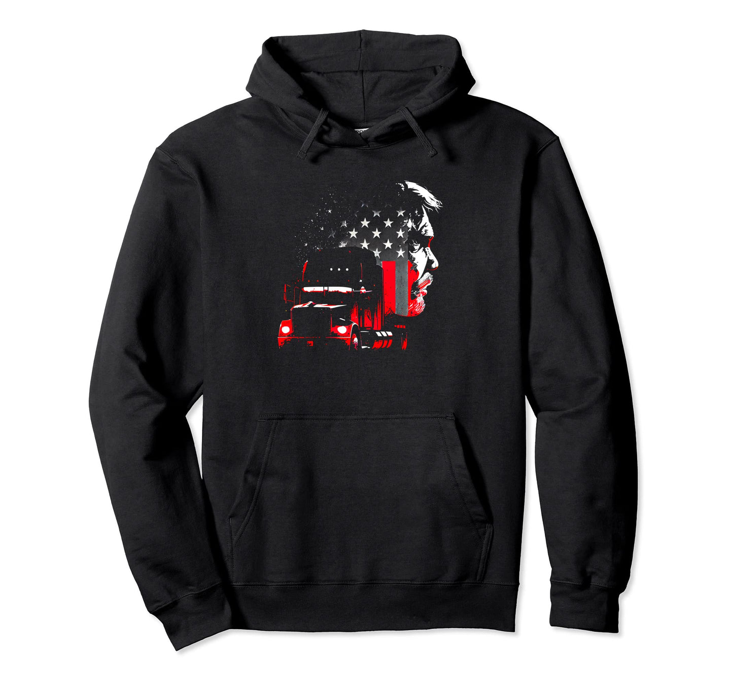 Funny Trucker American Big Rigs Hoodie - Fun Novelty Design for Adults - T-Shirt, Sweatshirt, Hoodie