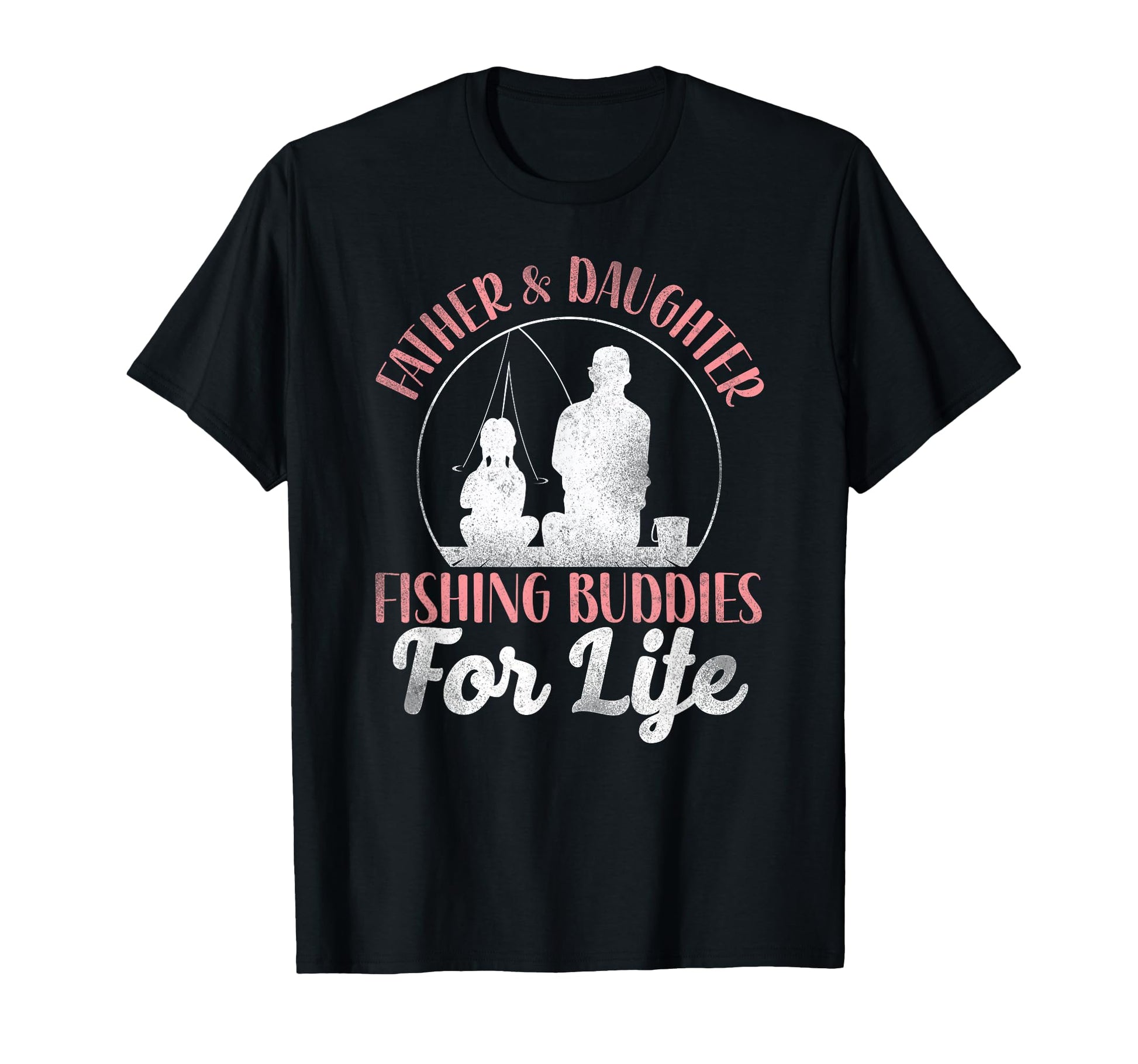 Fishing Buddies Dad Father Daughter T-Shirt - Aesthetic Graphic for Adults - T-Shirt, Sweatshirt, Hoodie