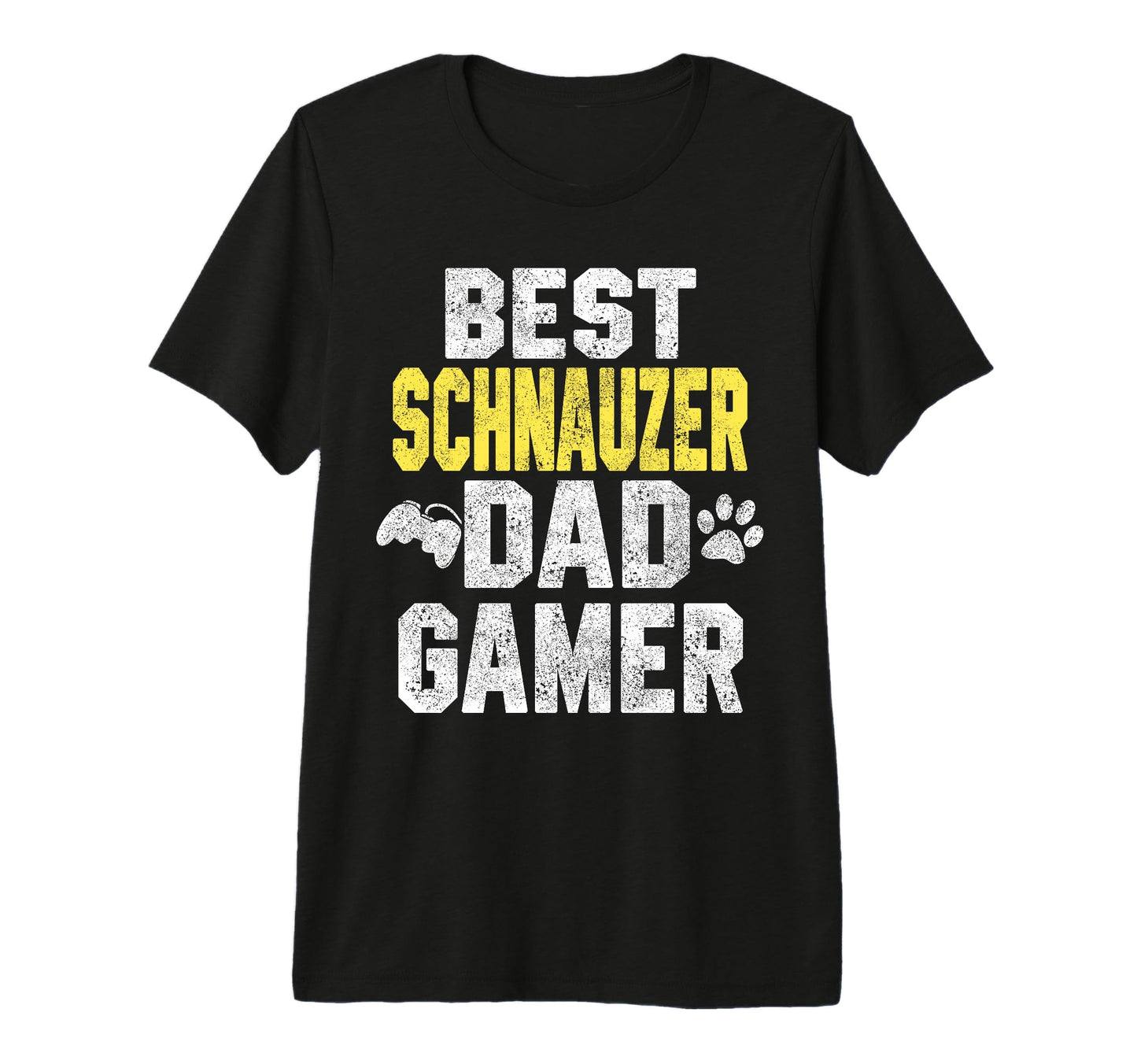 Best Schnauzer Dad Gamer Funny T-Shirt - Casual Everyday Wear Men Women - T-Shirt, Sweatshirt, Hoodie