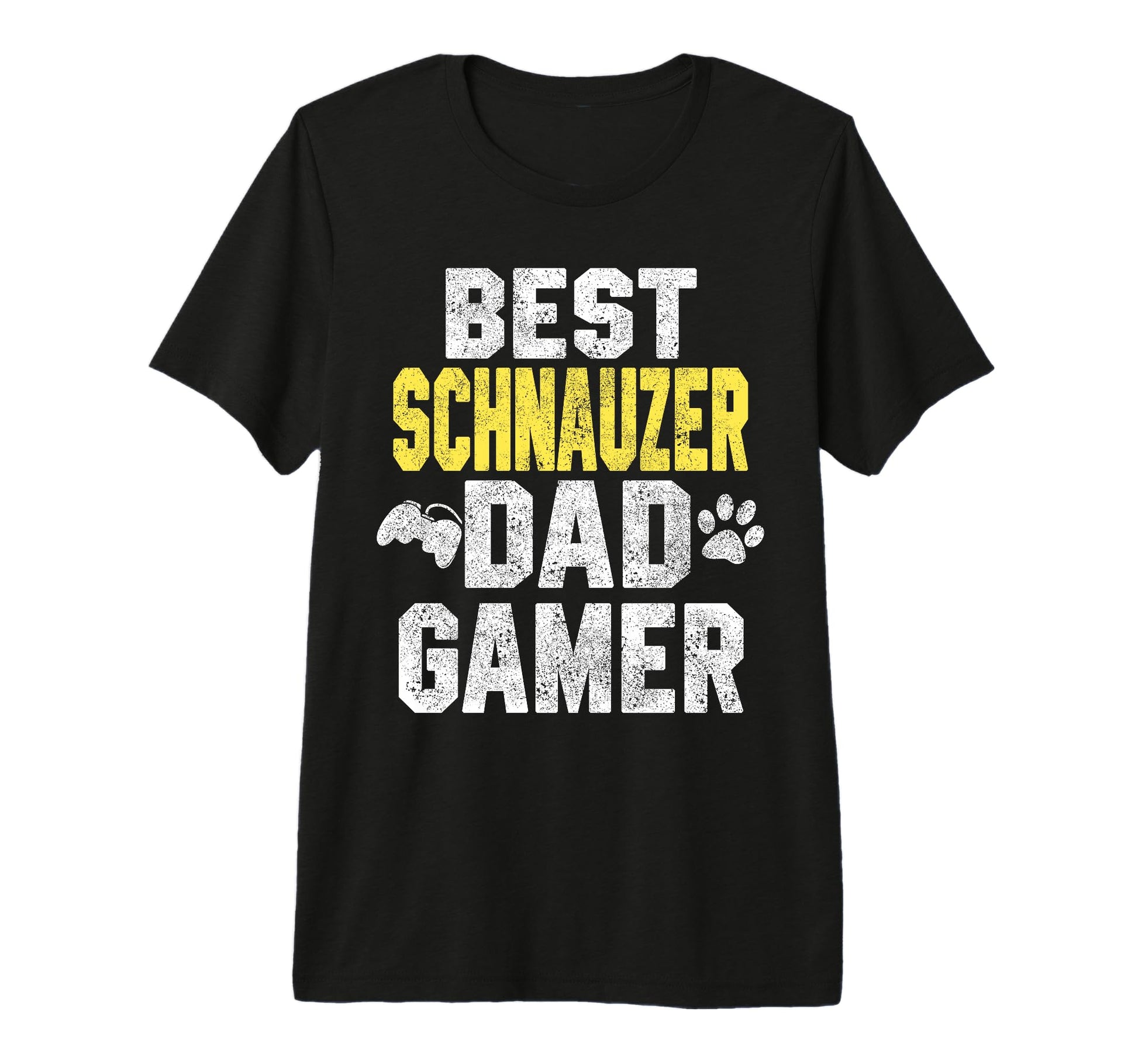 Best Schnauzer Dad Gamer Funny T-Shirt - Casual Everyday Wear Men Women - T-Shirt, Sweatshirt, Hoodie
