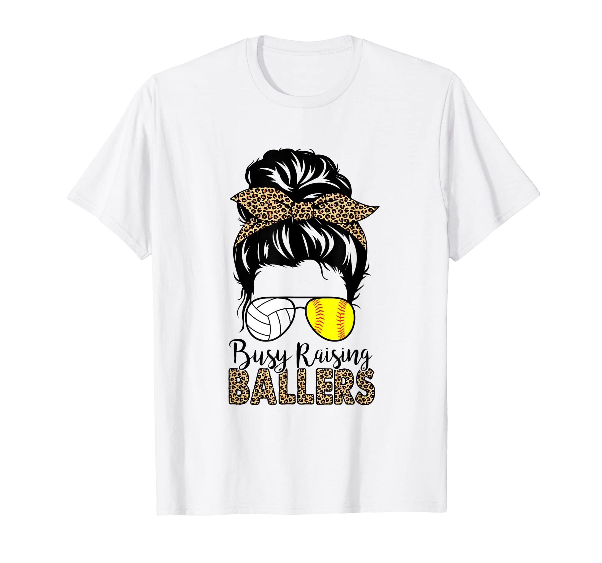 Busy Raising Ballers Softball And T-Shirt - Novelty Apparel Men Women - T-Shirt, Sweatshirt, Hoodie