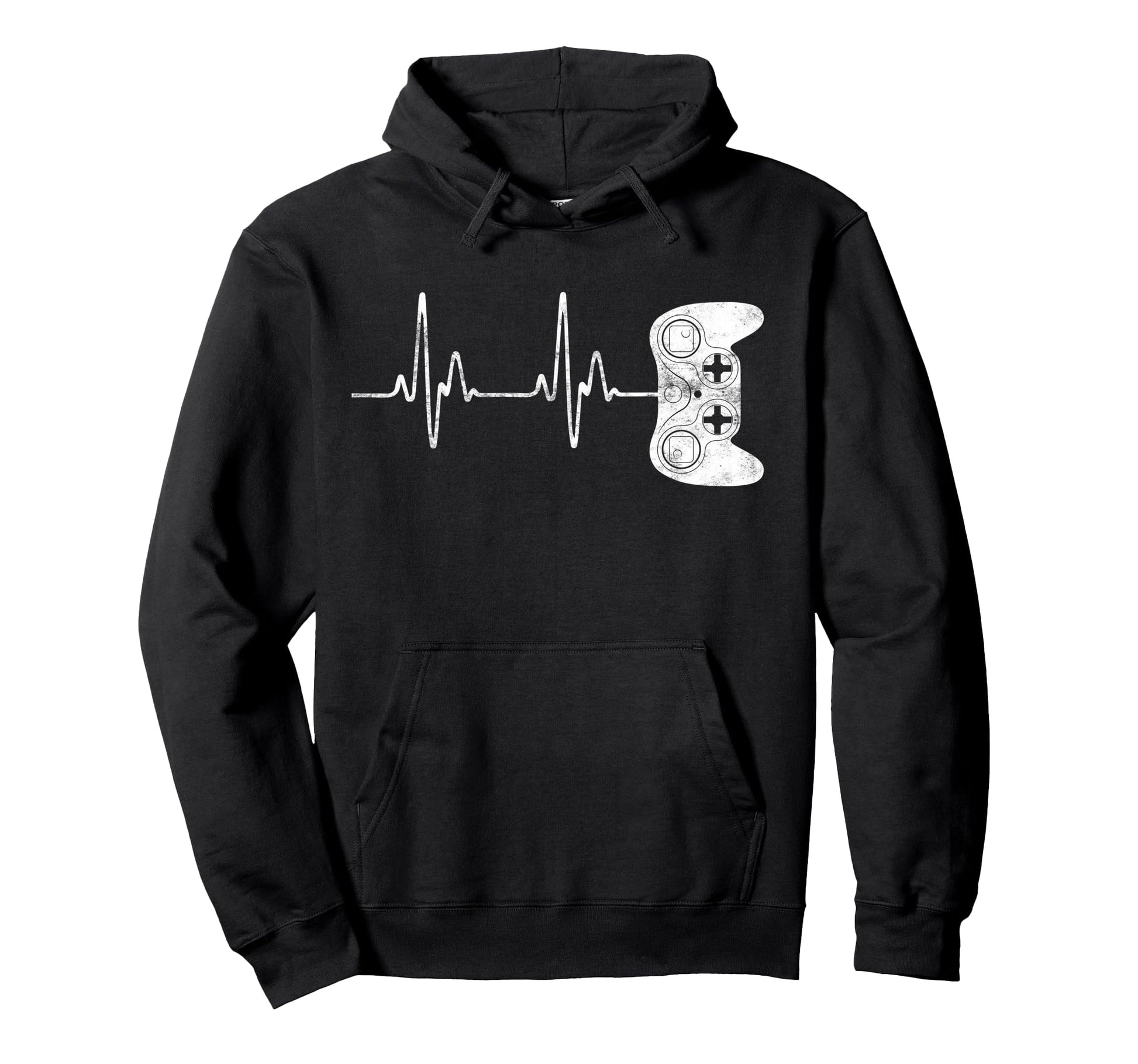 Gamer Heartbeat Video Game Lover Gift Hoodie - Graphic Print Men Women - T-Shirt, Sweatshirt, Hoodie