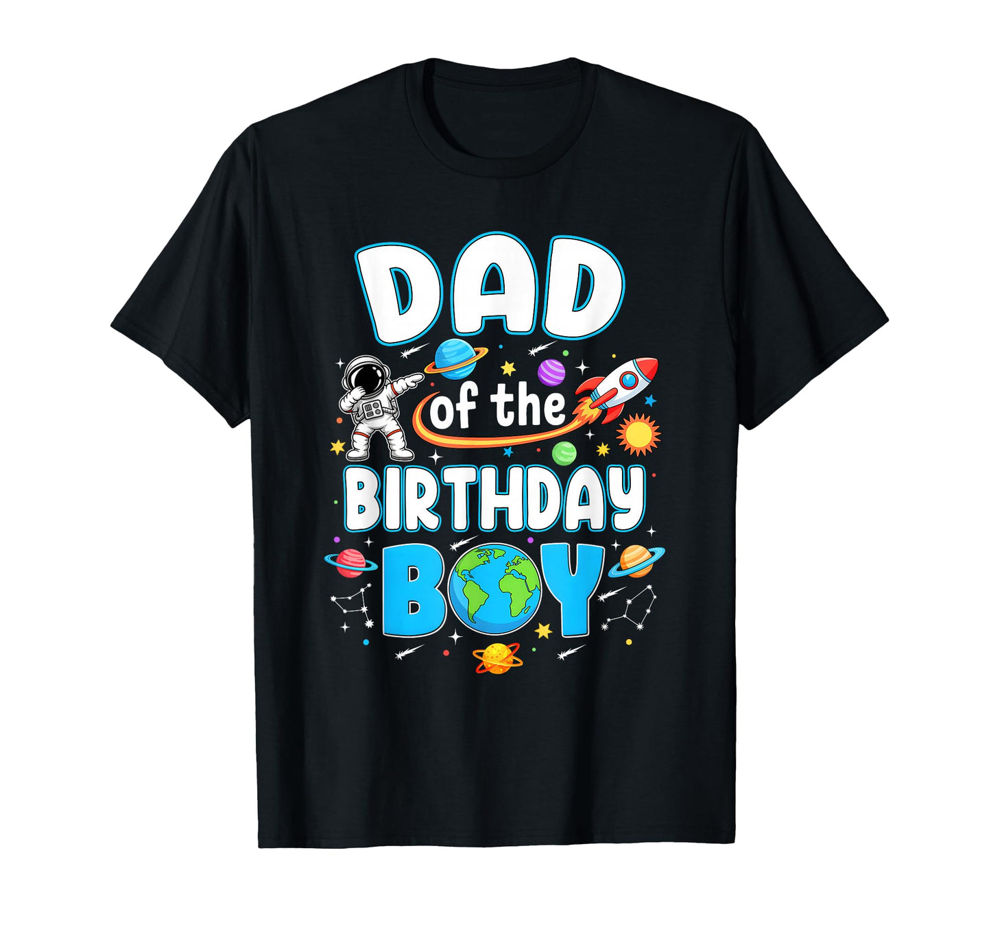 Dad Birthday Astronaut Family Space T-Shirt - Aesthetic Graphic for Adults - T-Shirt, Sweatshirt, Hoodie