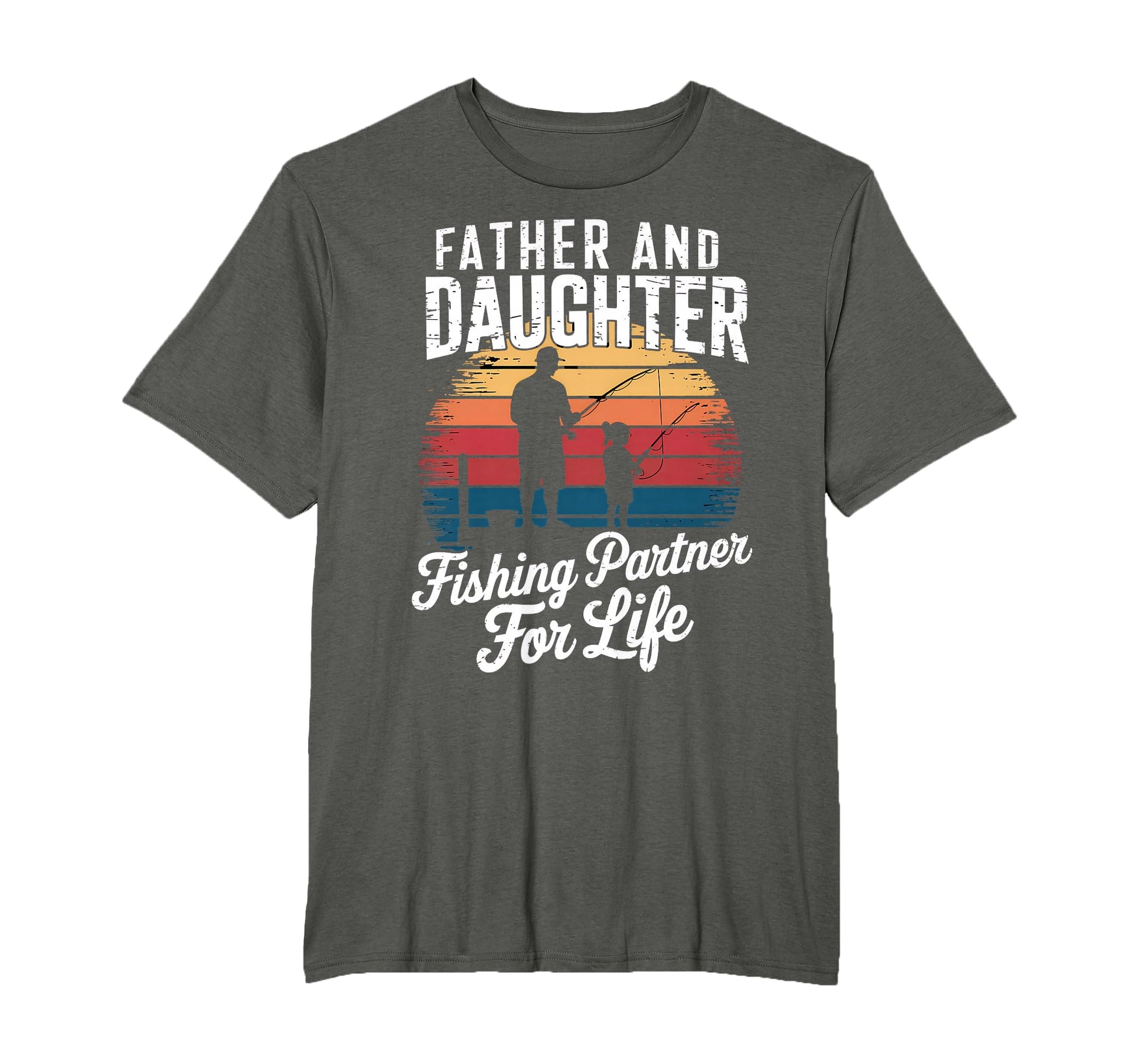 Dad Father Daughter Fishing Partner T-Shirt - Unique Graphic Men Women - T-Shirt, Sweatshirt, Hoodie