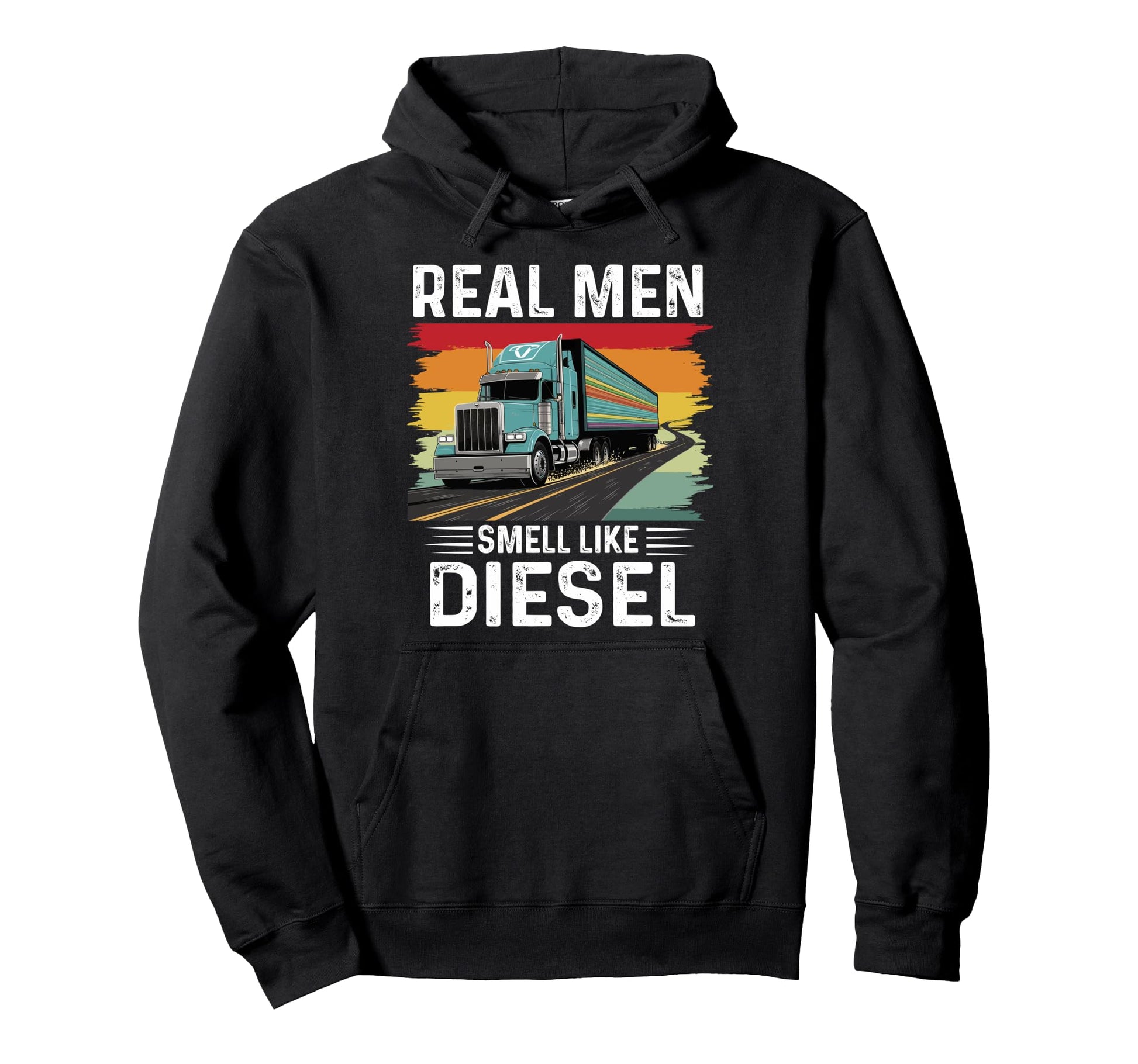 Real Smell Like Diesel Truck Driver Art Hoodie - Unique Graphic for Adults - T-Shirt, Sweatshirt, Hoodie