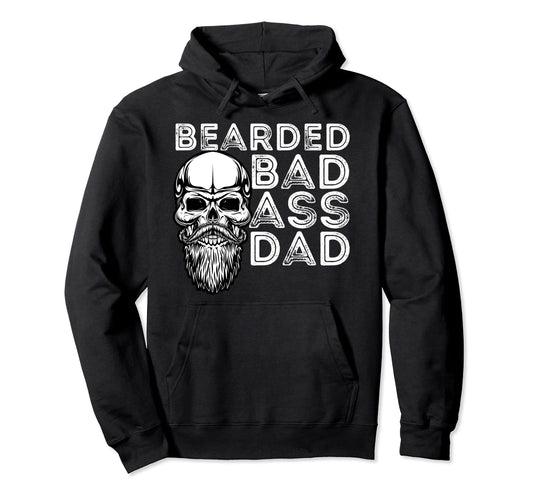 Bearded Dad Father Funny Beard Lover Hoodie - Streetwear Style for Adults - T-Shirt, Sweatshirt, Hoodie