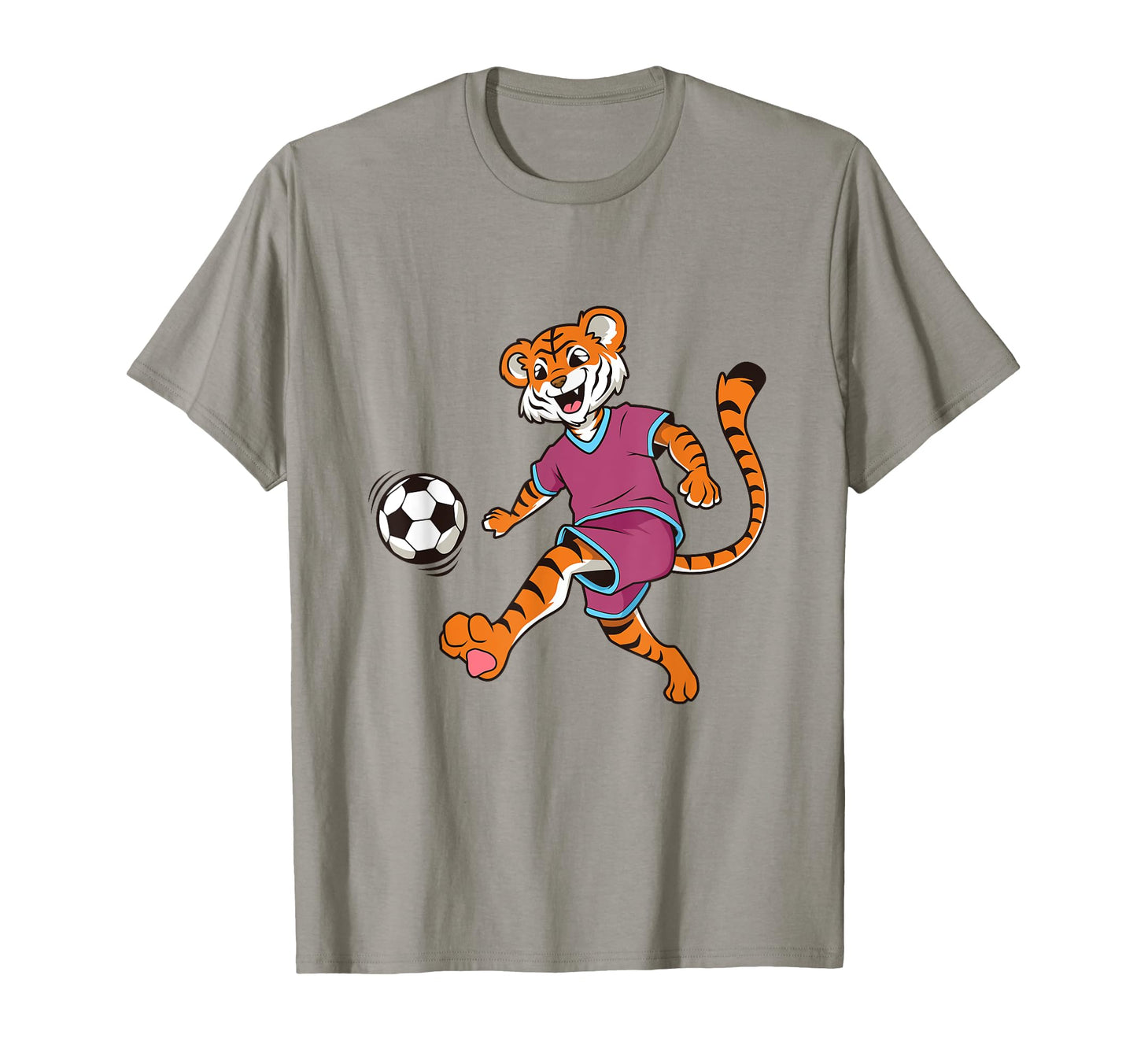 Comic Tiger Playing Soccer T-Shirt - Trendy Graphic Men Women - T-Shirt, Sweatshirt, Hoodie