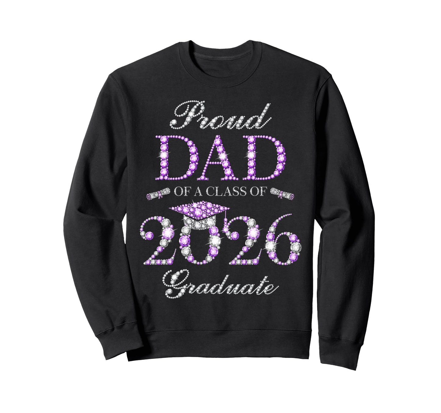 Proud Dad Class 2026 Graduate Sweatshirt - Minimalist Print Unisex - T-Shirt, Sweatshirt, Hoodie