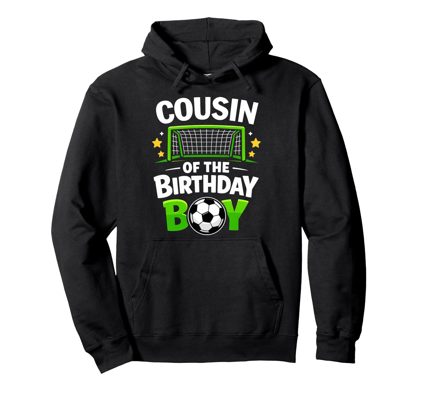 Cousin Birthday Soccer Ball Hoodie - Minimalist Print Men Women - T-Shirt, Sweatshirt, Hoodie