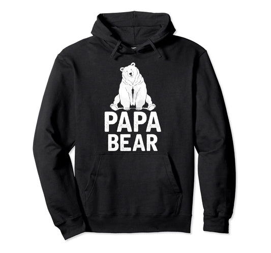 Bear Family Papa Dad Daddy Animal Papa Bear Hoodie - Unique Graphic Unisex - T-Shirt, Sweatshirt, Hoodie