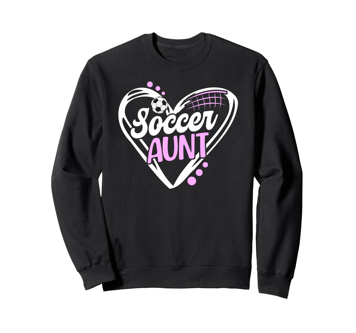 Soccer Aunt Heart Aunt Soccer Player Sweatshirt - Trendy Graphic Men Women - T-Shirt, Sweatshirt, Hoodie