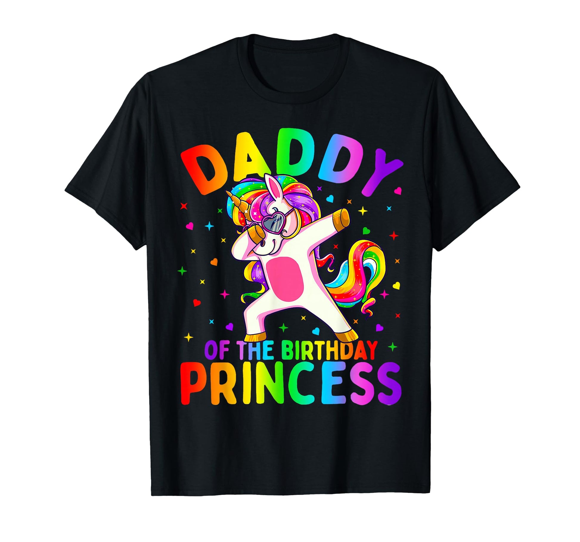 Daddy Birthday Princess Dabbing T-Shirt - Minimalist Print Men Women - T-Shirt, Sweatshirt, Hoodie