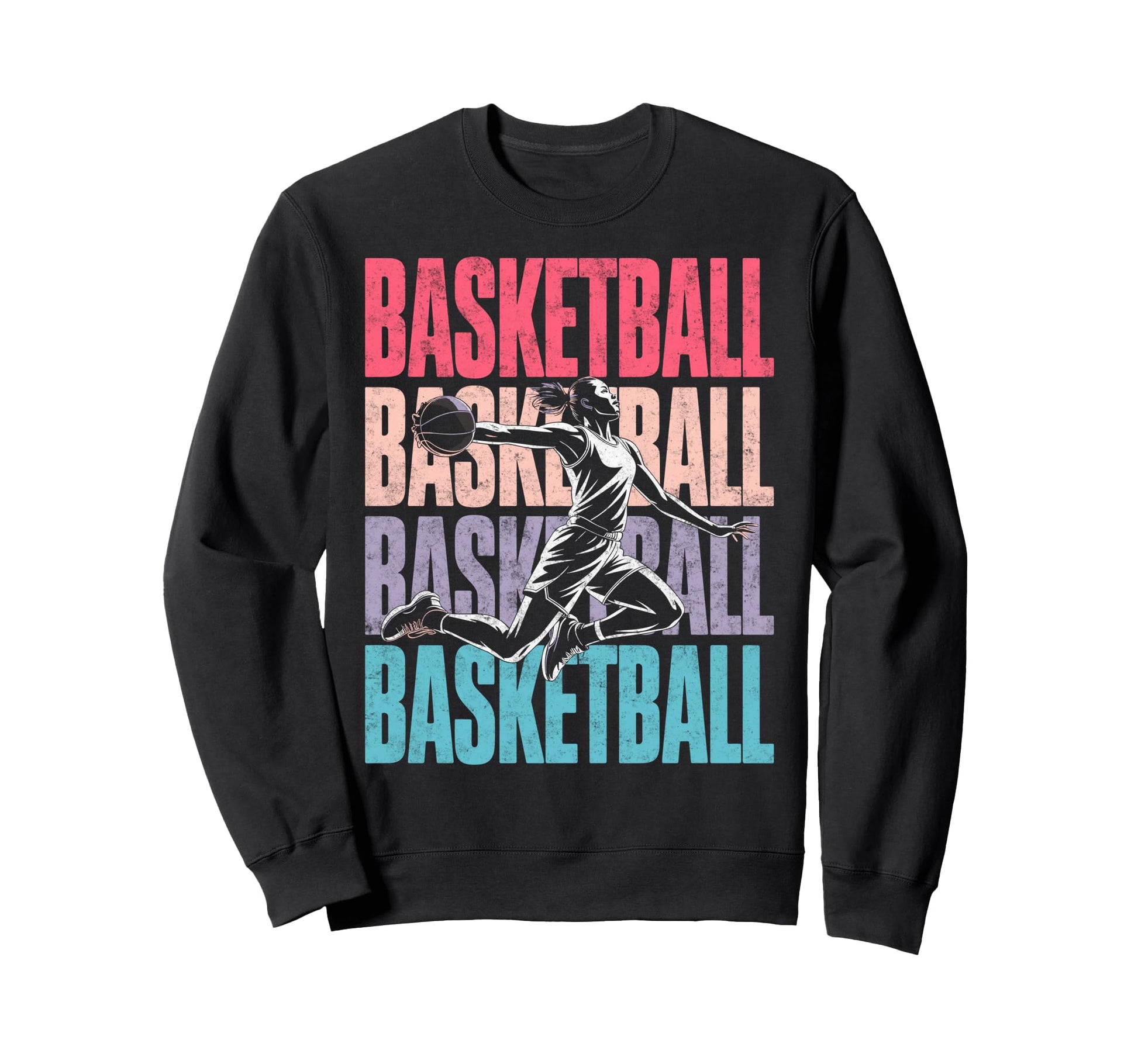 Basketball Player Slam Dunk Sweatshirt - Unique Graphic for Adults - T-Shirt, Sweatshirt, Hoodie