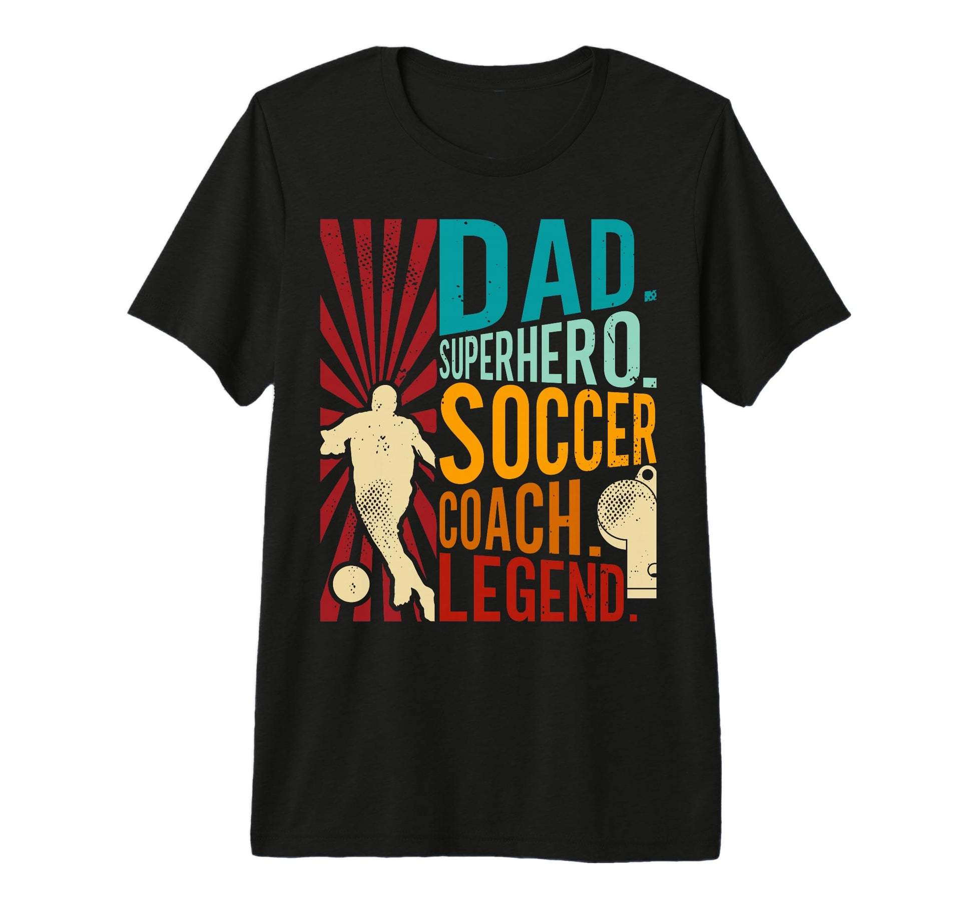 Mens Soccer Coach Dad Superhero T-Shirt - Streetwear Style for Adults - T-Shirt, Sweatshirt, Hoodie