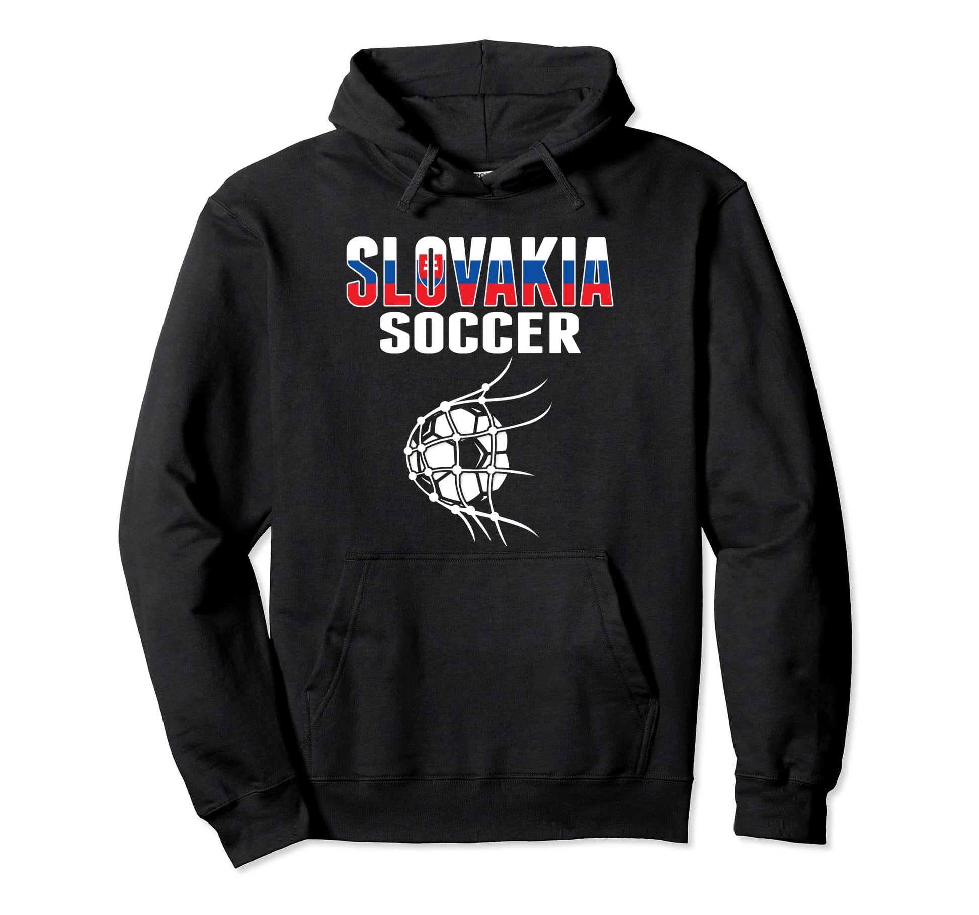 Slovakia Soccer Ball Net Slovak Hoodie - Unique Graphic for Adults - T-Shirt, Sweatshirt, Hoodie