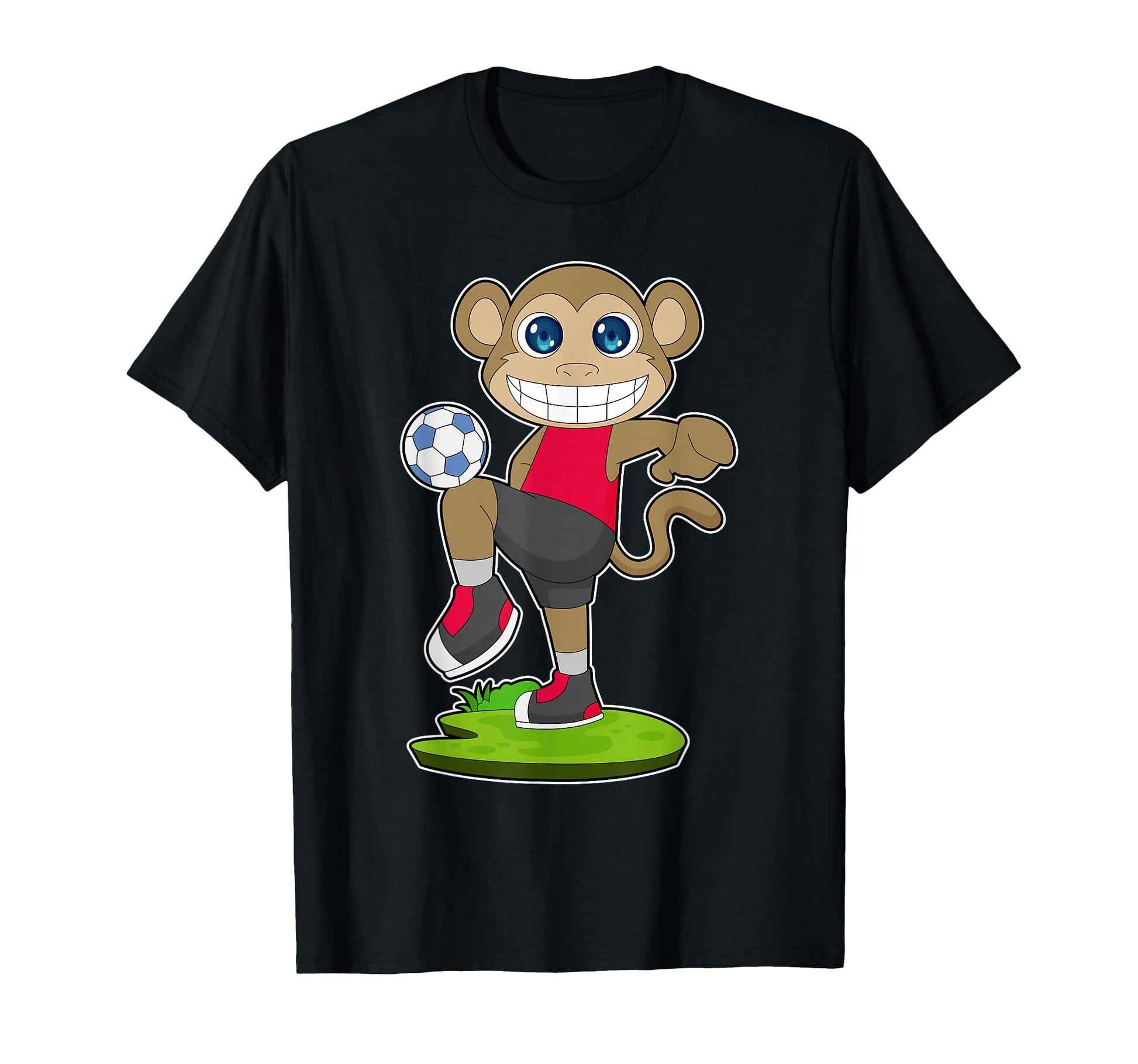 Monkey Soccer Player Soccer Sports T-Shirt - Custom Art Print for Adults - T-Shirt, Sweatshirt, Hoodie