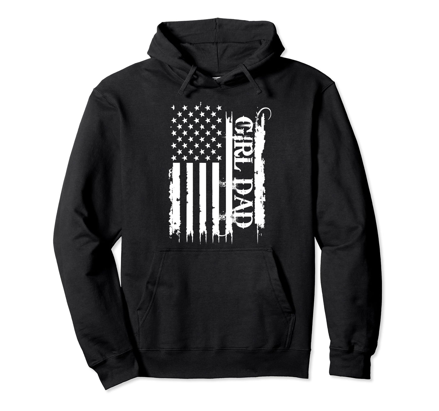 Dad United States Distressed W Us Flag Hoodie - Custom Art Print Unisex - T-Shirt, Sweatshirt, Hoodie