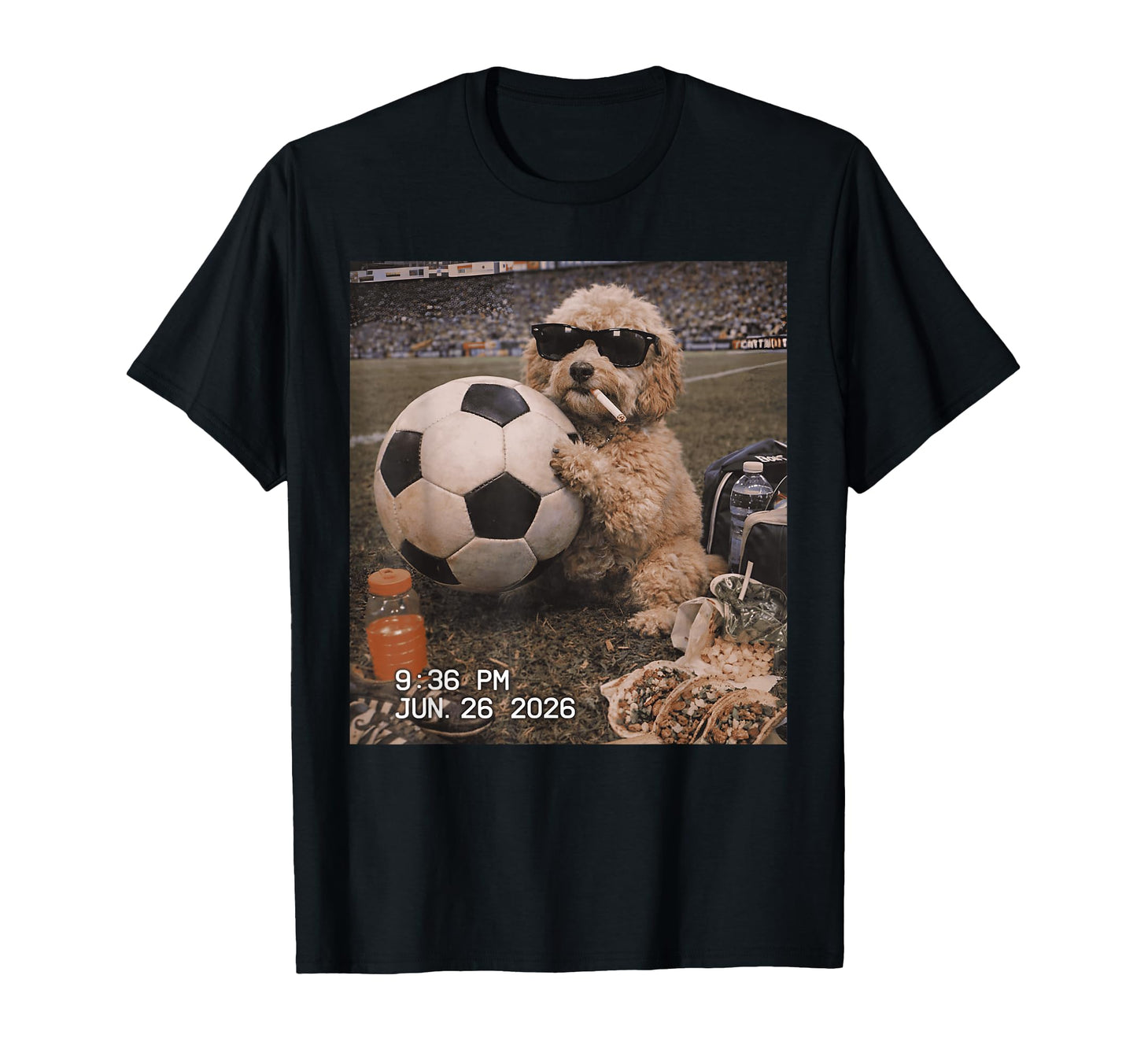 Funny Dog Soccer Fan Sunglasses T-Shirt - Custom Art Print Men Women - T-Shirt, Sweatshirt, Hoodie
