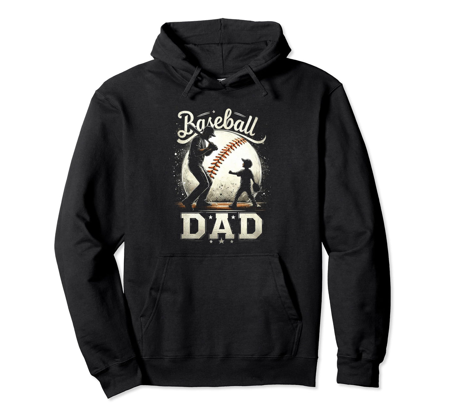 Baseball Dad Fathers Day Hoodie - Novelty Apparel for Adults - T-Shirt, Sweatshirt, Hoodie