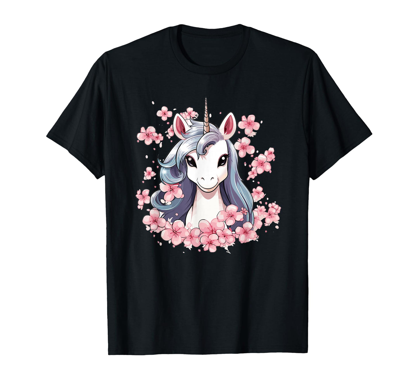 Unicorn Cherry Blossoms I Unicorn T-Shirt - Aesthetic Graphic Unisex - T-Shirt, Sweatshirt, Hoodie