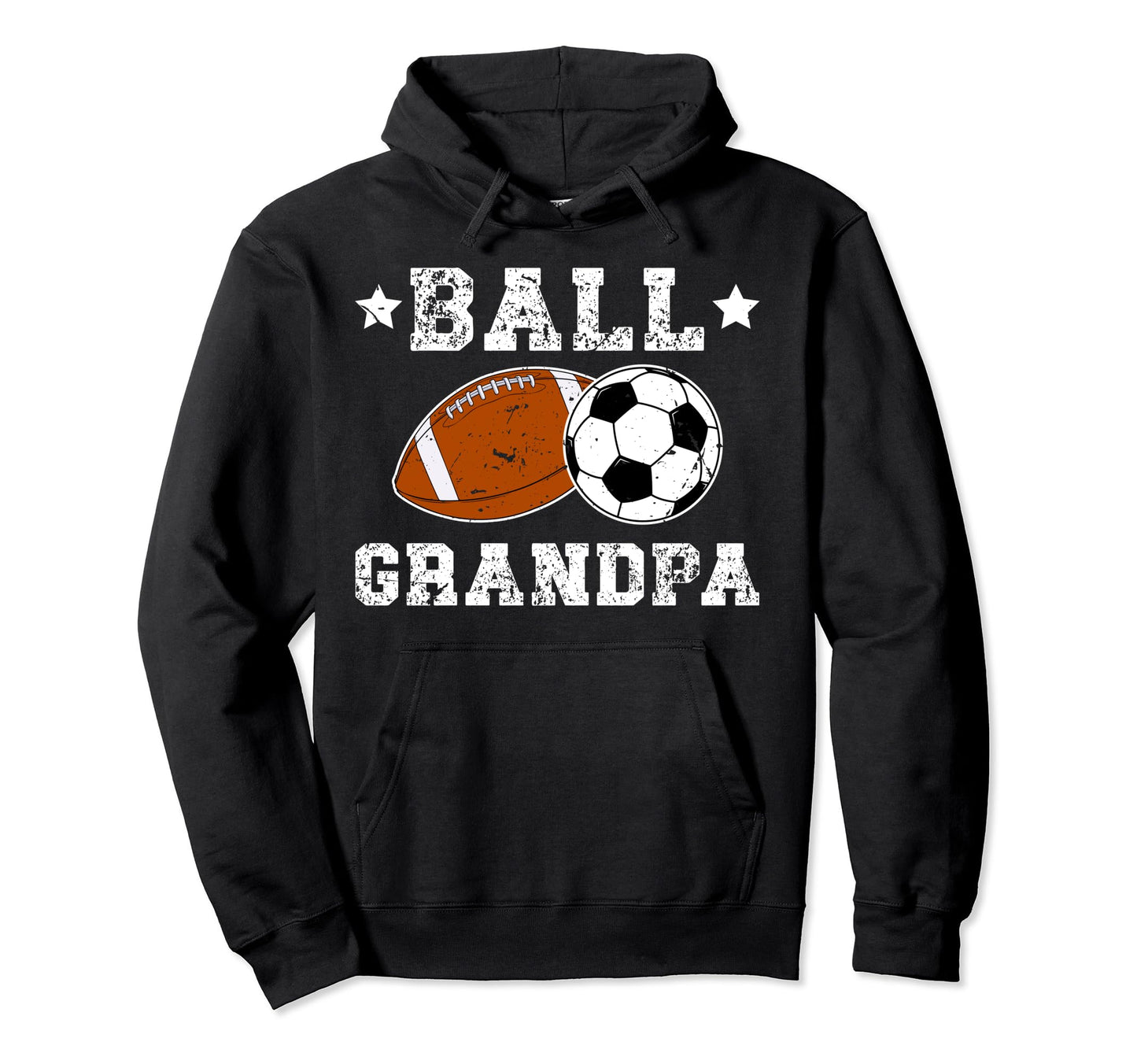 Ball Grandpa Proud Soccer Football Hoodie - Casual Everyday Wear Unisex - T-Shirt, Sweatshirt, Hoodie