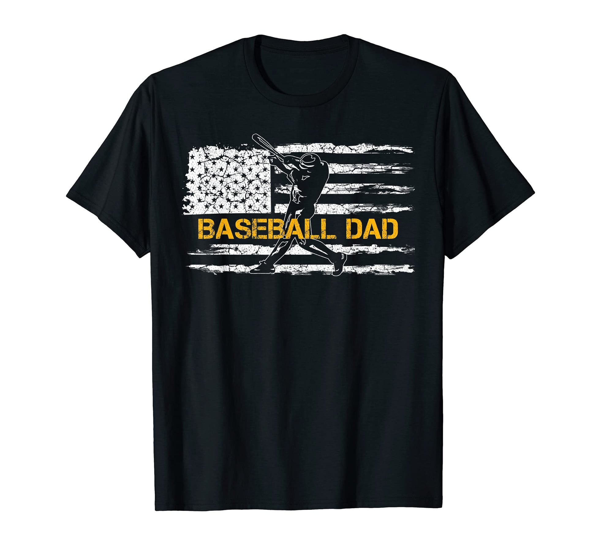 Usa American Flag Proud Baseball Dad T-Shirt - Custom Art Print Unisex - T-Shirt, Sweatshirt, Hoodie