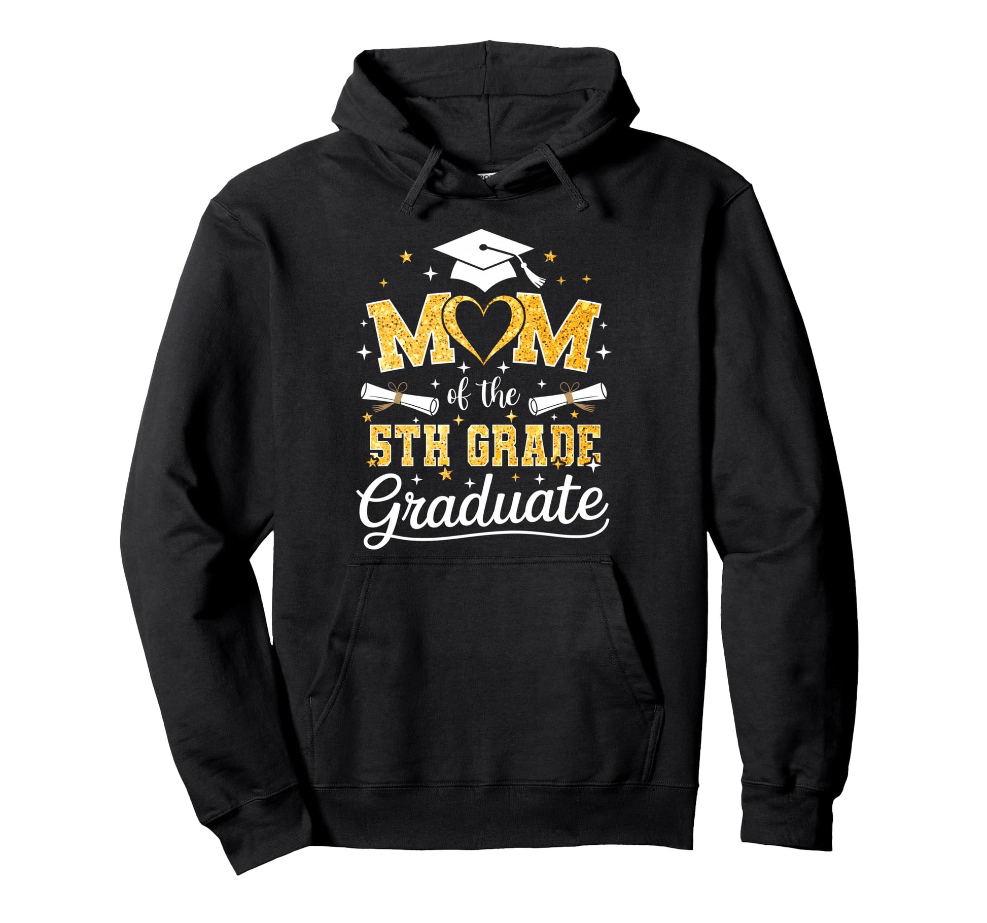 Mom 5Th Grade Graduate Senior Hoodie - Novelty Apparel for Adults - T-Shirt, Sweatshirt, Hoodie