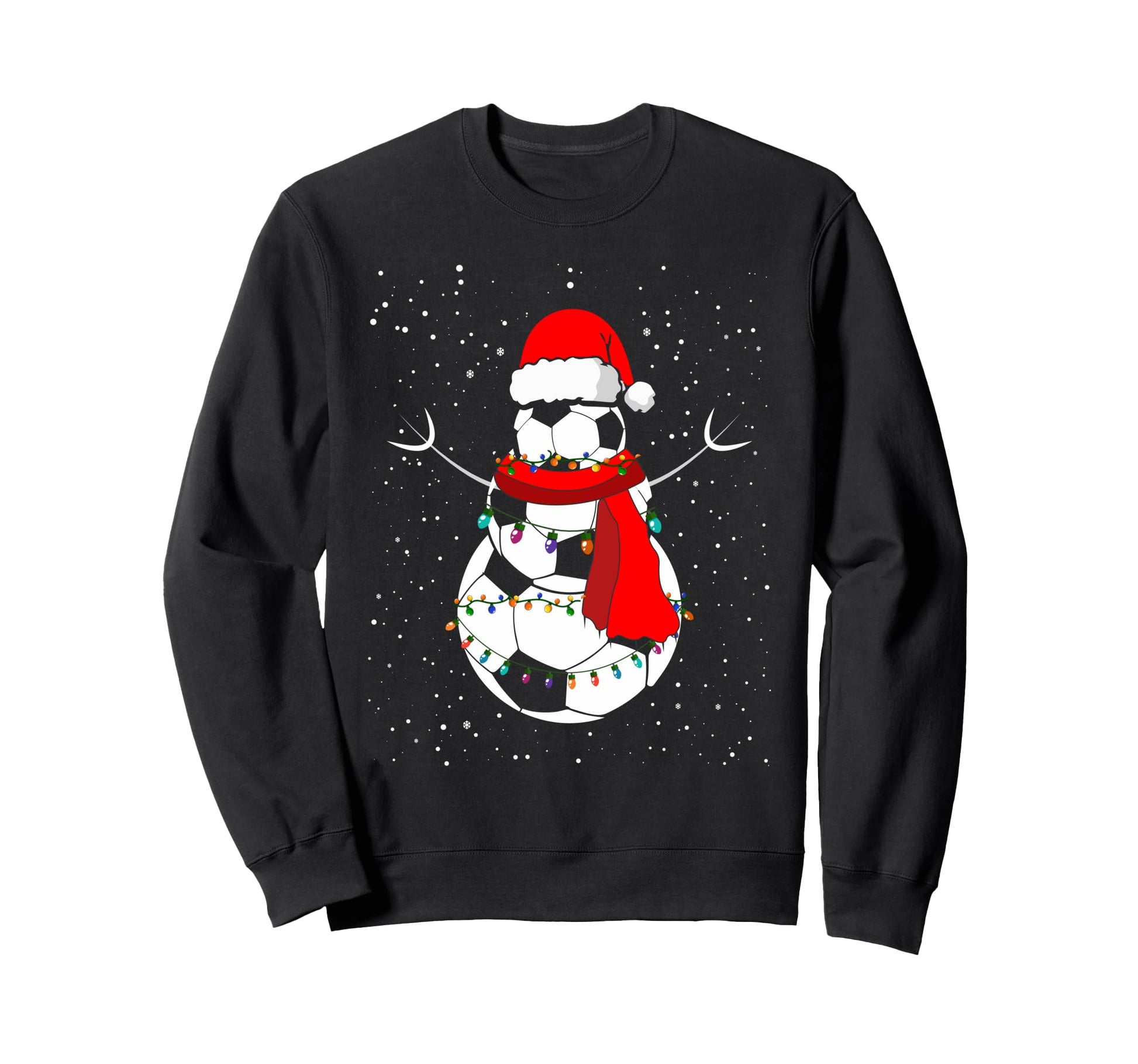 Funny Soccer Balls Santa Snowman Sweatshirt - Novelty Apparel Men Women - T-Shirt, Sweatshirt, Hoodie