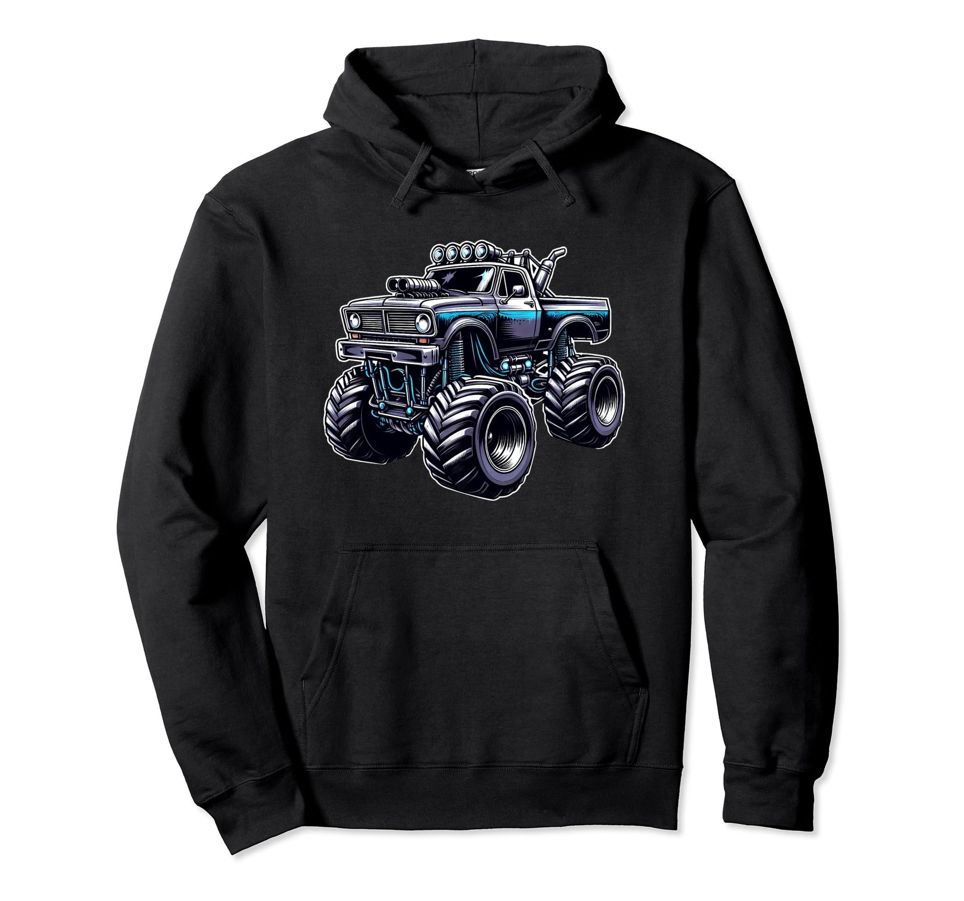 Monster Truck Dad Fathers Day Hoodie - Graphic Print Unisex - T-Shirt, Sweatshirt, Hoodie