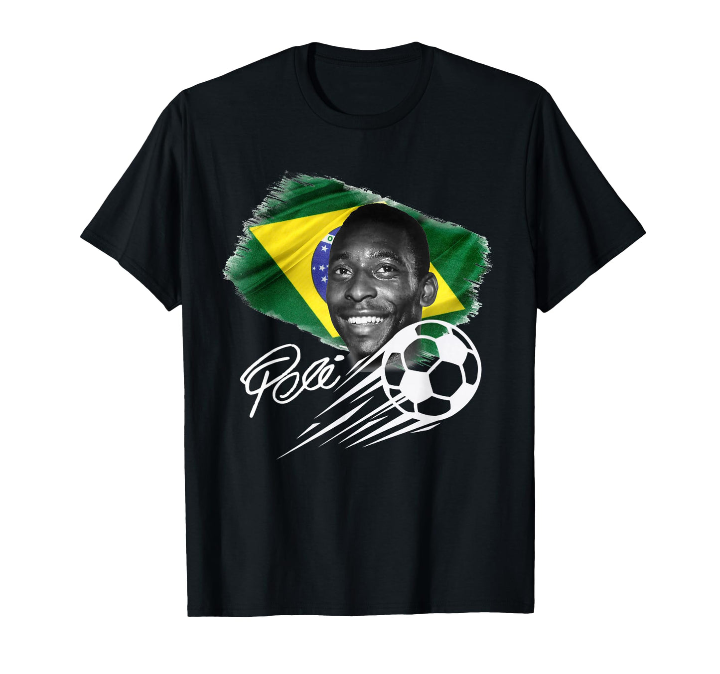 Pele Brasil 007 T-Shirt - Custom Art Print Men Women - T-Shirt, Sweatshirt, Hoodie