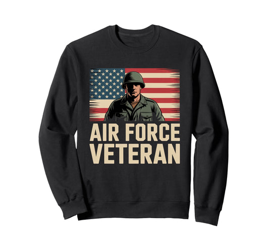 Air Force Veteran Us American Sweatshirt - Aesthetic Graphic Men Women - T-Shirt, Sweatshirt, Hoodie