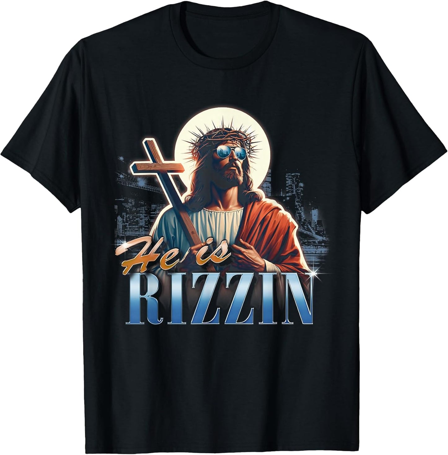 He Is Rizzin Funny 90s Bootleg Rap Vintage Style Unisex T-shirt, Sweatshirt, Hoodie, Long Sleeve Tee - T-Shirt, Sweatshirt, Hoodie