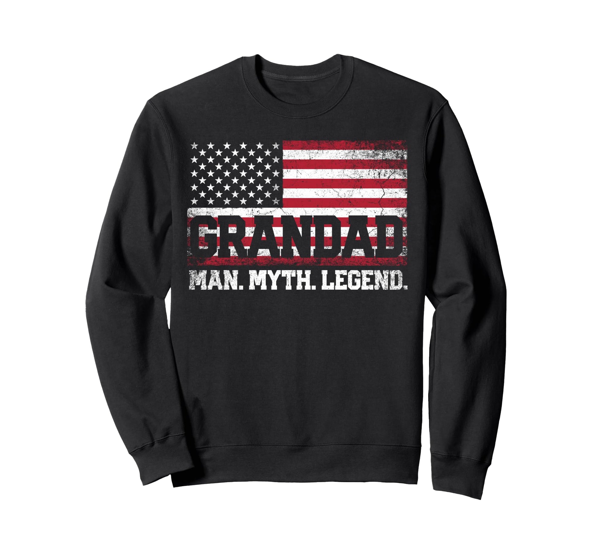Grandad Myth Legend Fathers Day Sweatshirt - Custom Art Print for Adults - T-Shirt, Sweatshirt, Hoodie