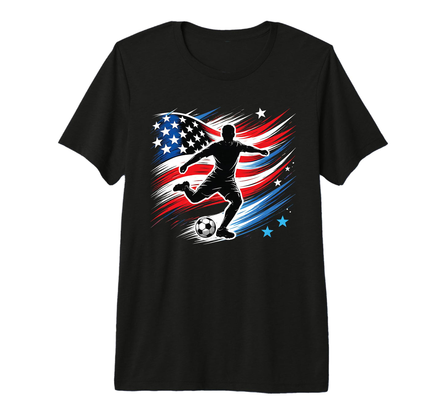 Usa Patriotic Soccer Lover Dad Coach T-Shirt - Novelty Apparel Unisex - T-Shirt, Sweatshirt, Hoodie