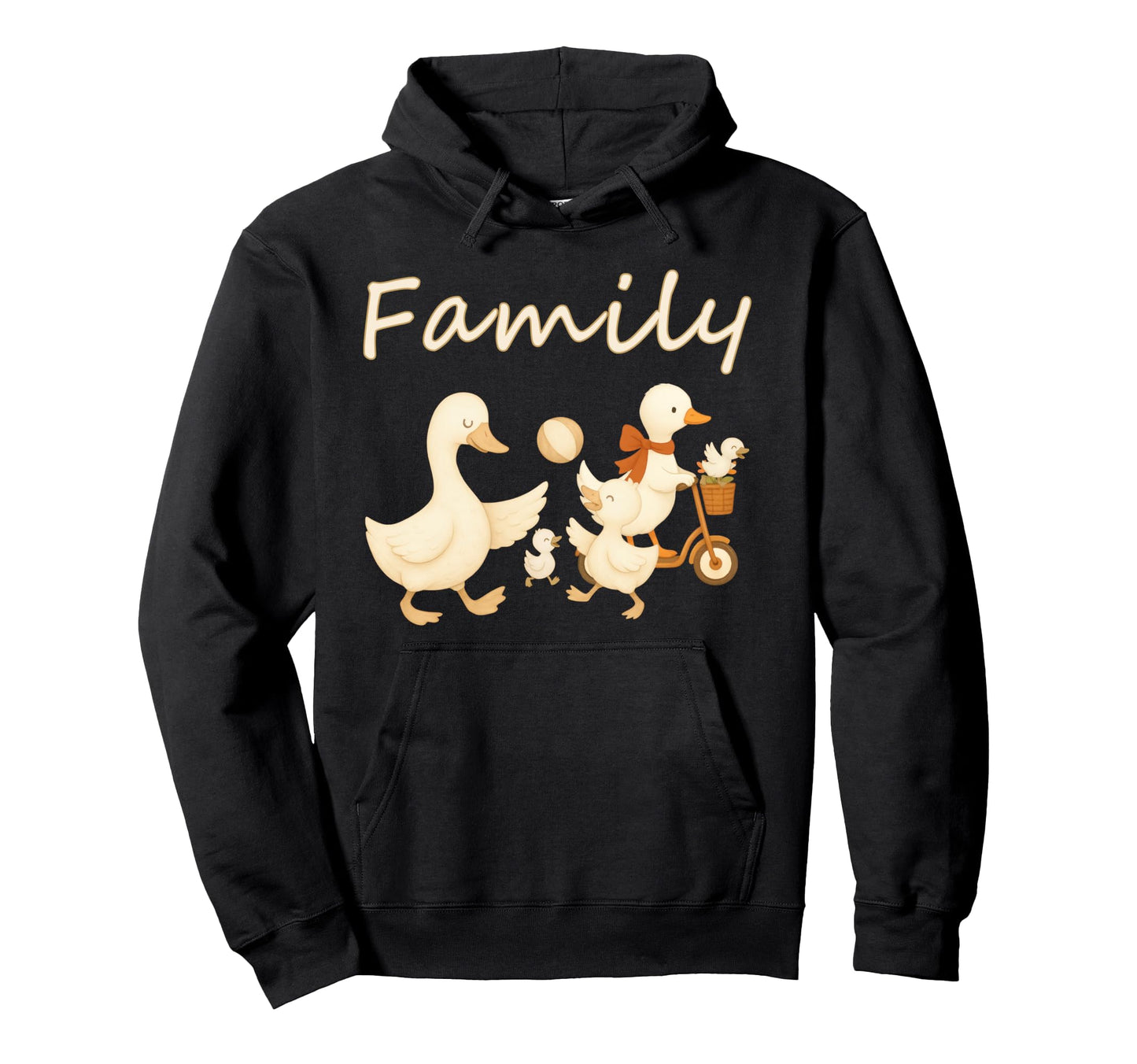 Goose Family Couple Mom Dad Hoodie - Fun Novelty Design for Adults - T-Shirt, Sweatshirt, Hoodie