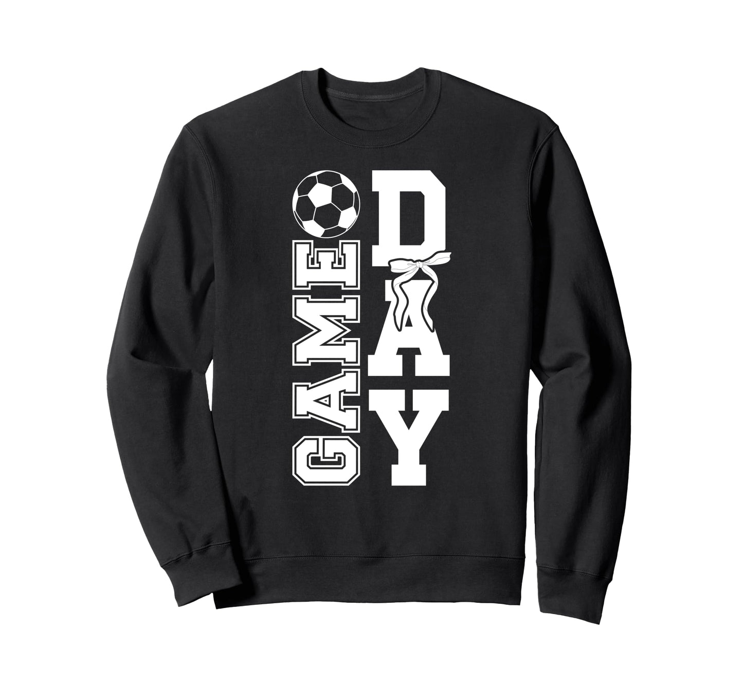 Soccer Game Day Bow Game Day Sweatshirt - Aesthetic Graphic for Adults - T-Shirt, Sweatshirt, Hoodie