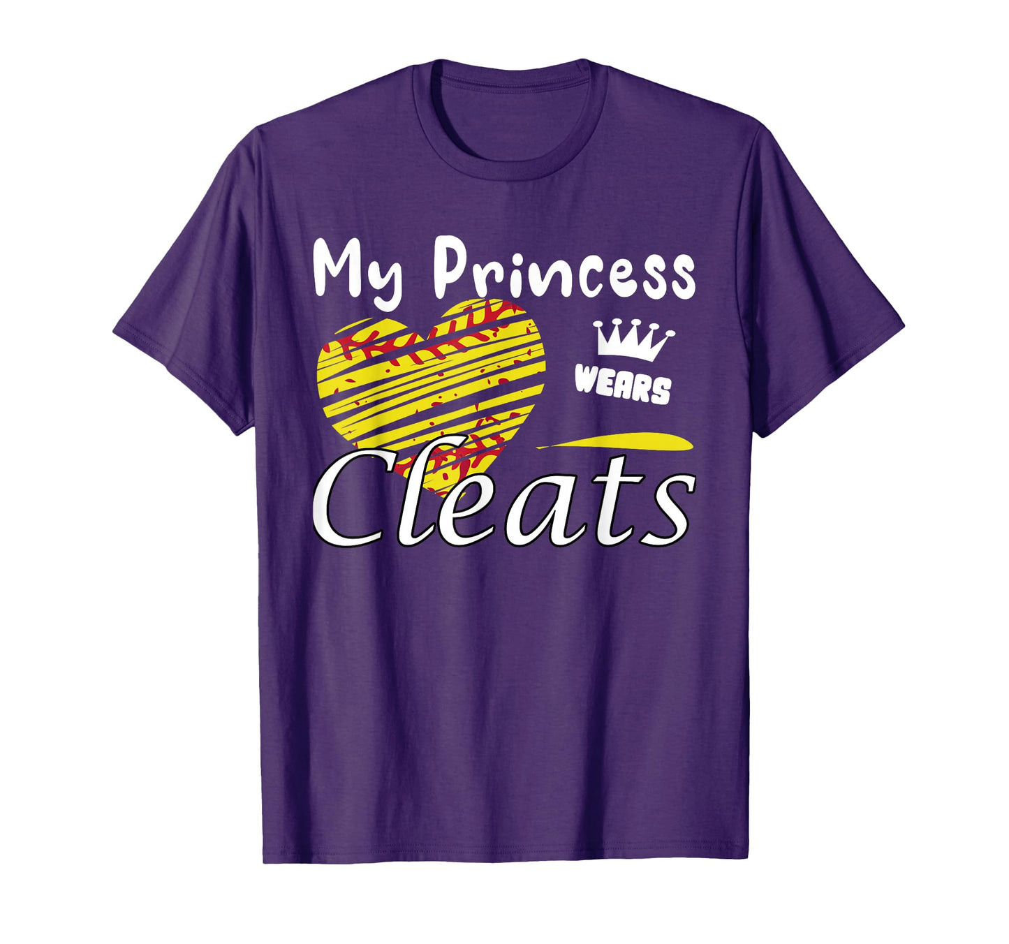 My Princess Wears Cleats Softball T-Shirt - Aesthetic Graphic Men Women - T-Shirt, Sweatshirt, Hoodie