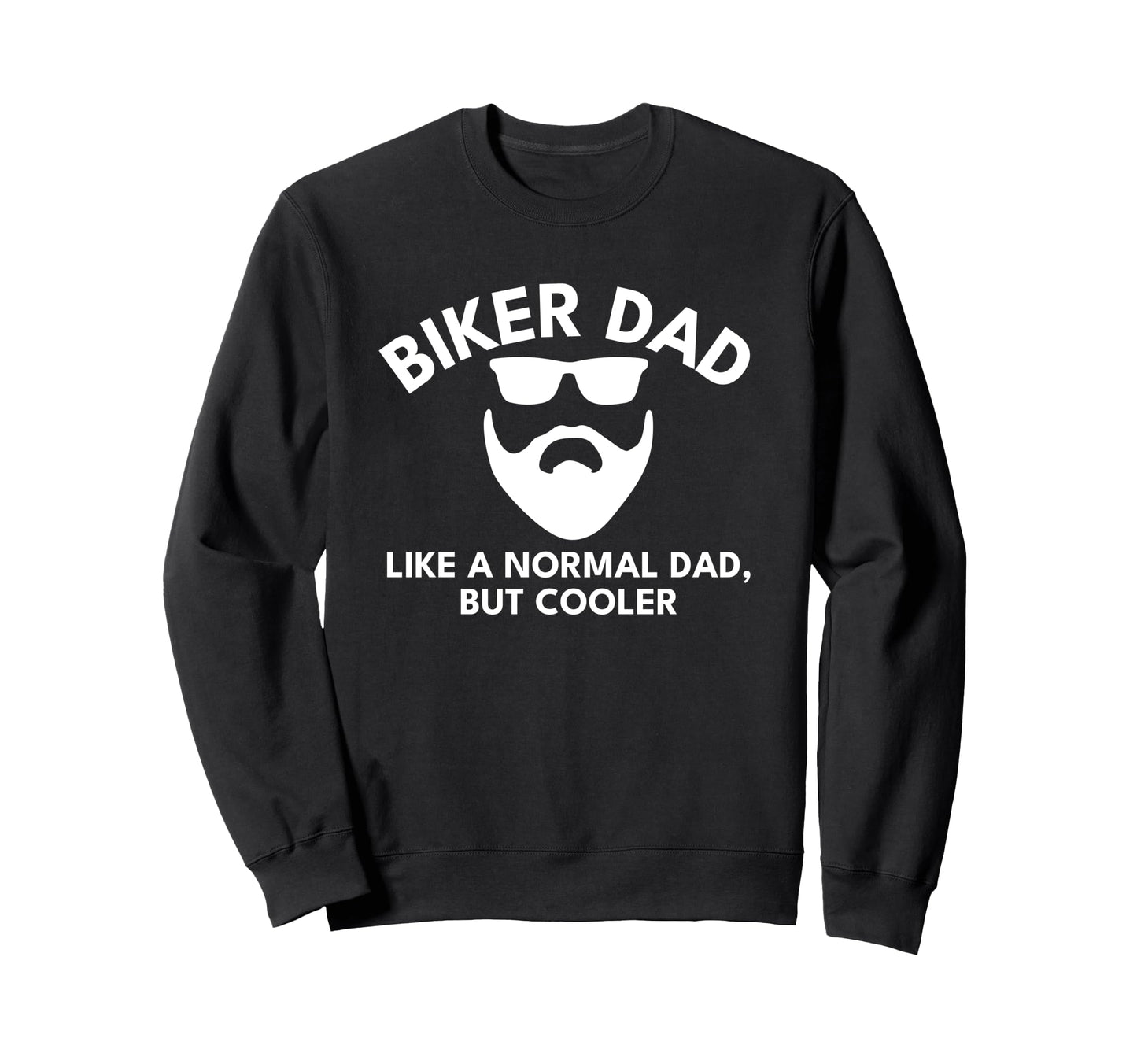 Biker Dad Motorcycle Fathers Day Sweatshirt - Minimalist Print Men Women - T-Shirt, Sweatshirt, Hoodie